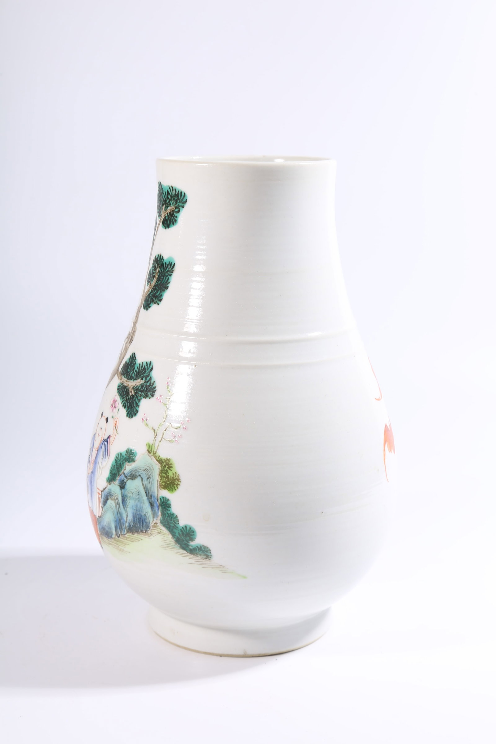 A WUCAI "TEACHING CHILDREN" PATTERN STRINGED-PATTERN JAR - 3