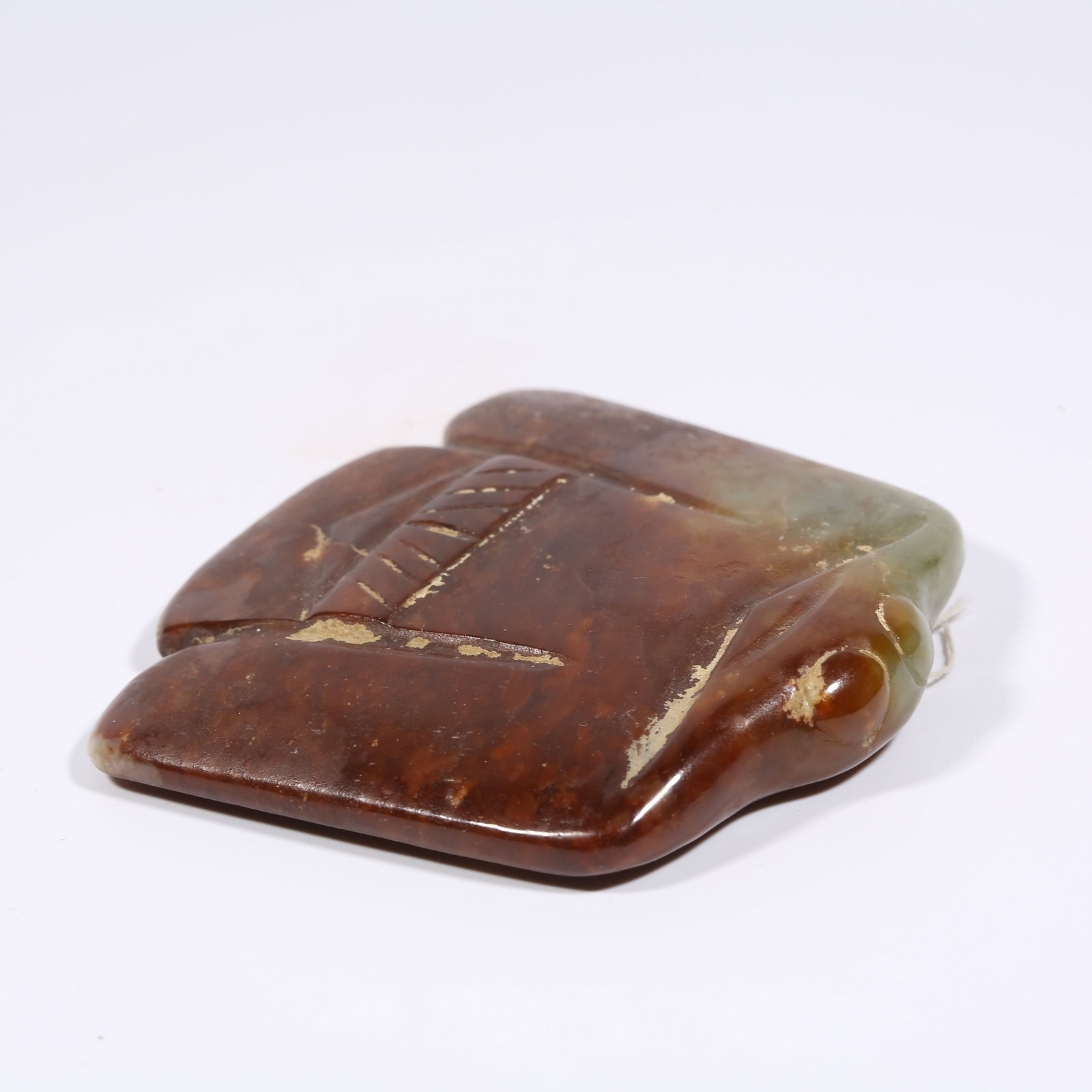 A ANCIENT JADE HONGSHAN CULTURE OWL: Ancient Jade Hongshan Culture Owl