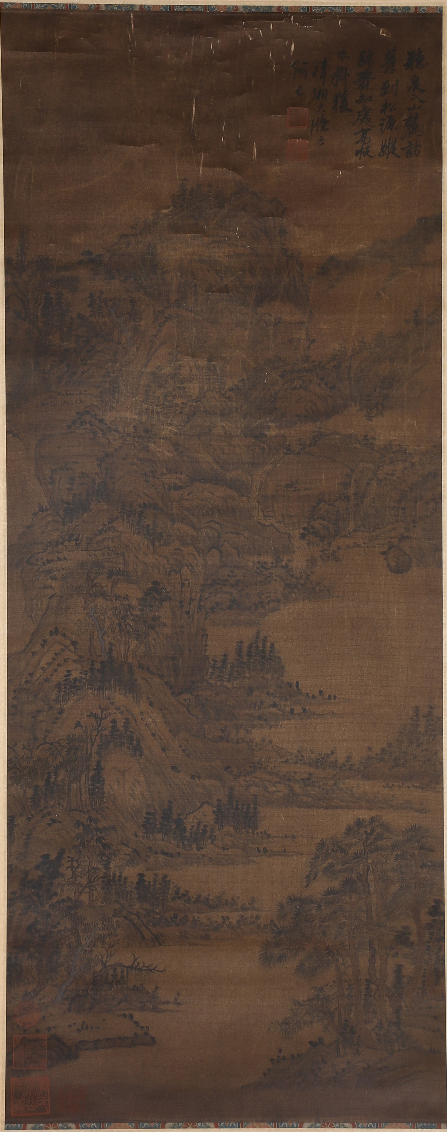 A LANDSCAPE PAINTING ON SILK BY SHITAO.石濤 (1 of 9)