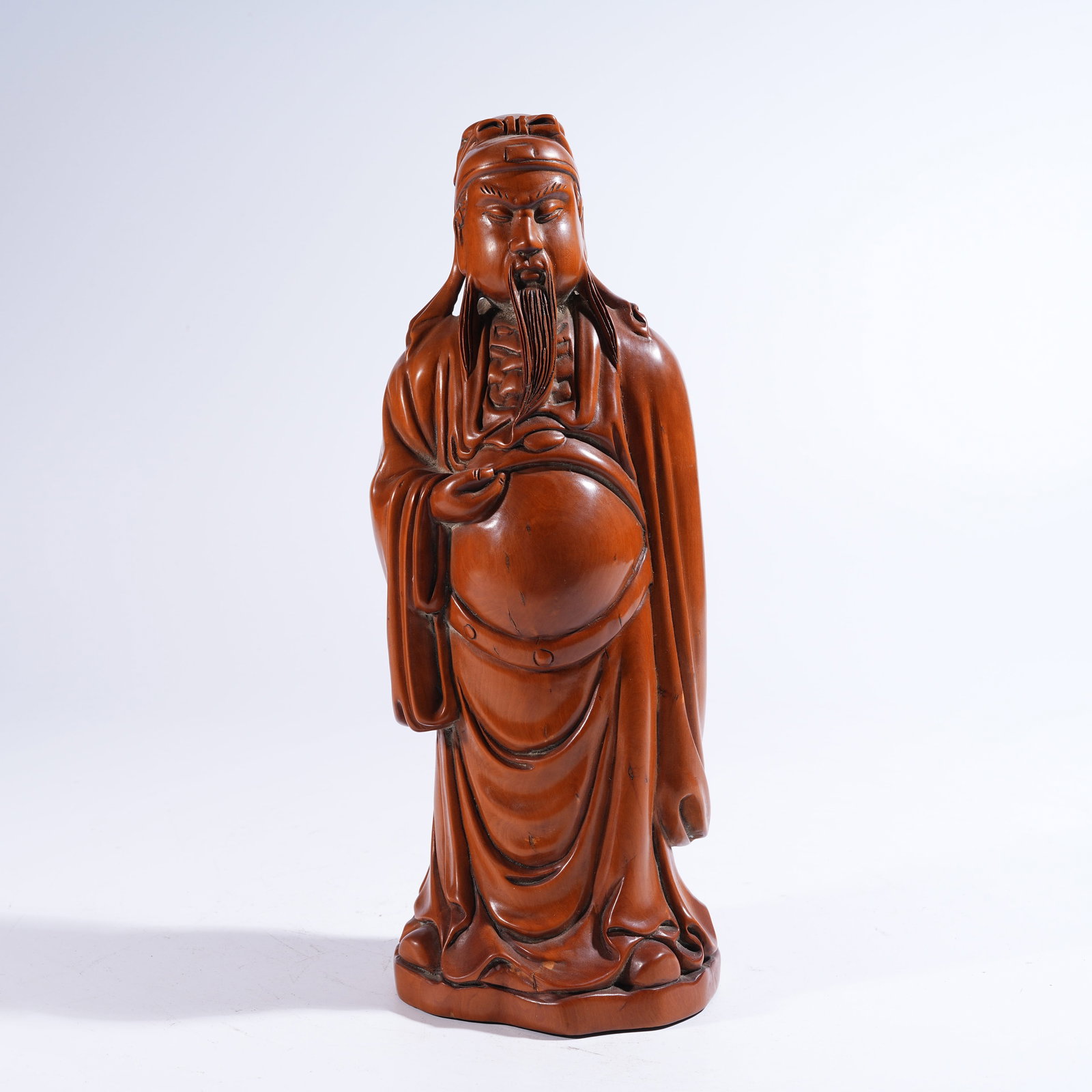 A HUANGHUALI STANDING FIGURE OF GUAN YU (1 of 9)