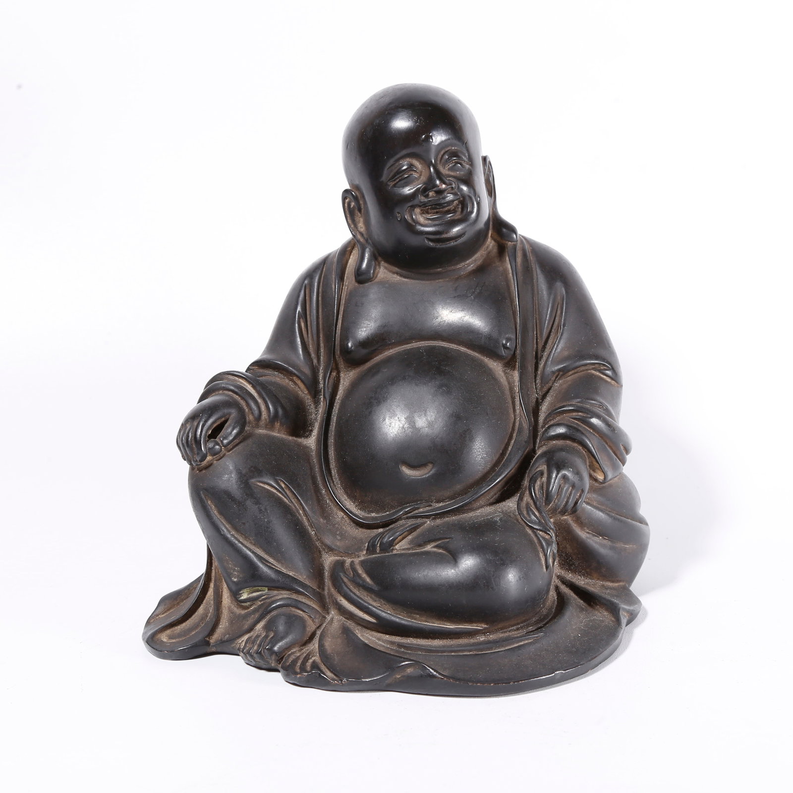 A BRONZE MAITREYA BUDDHA STATUE: Bronze Maitreya Buddha Statue