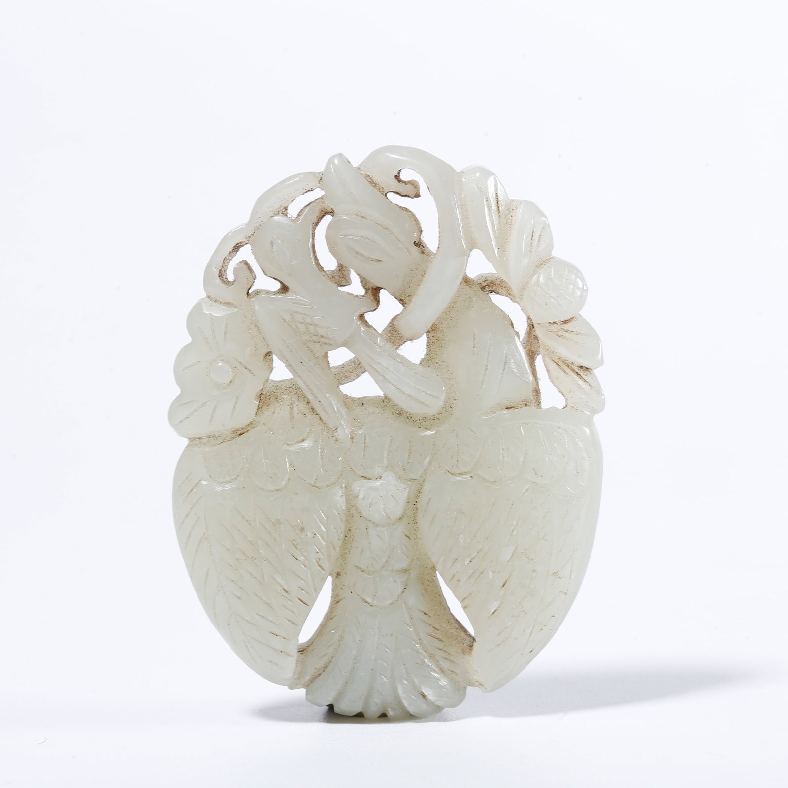 A HOTAN JADE CARVED PHOENIX PENDANT (1 of 9)