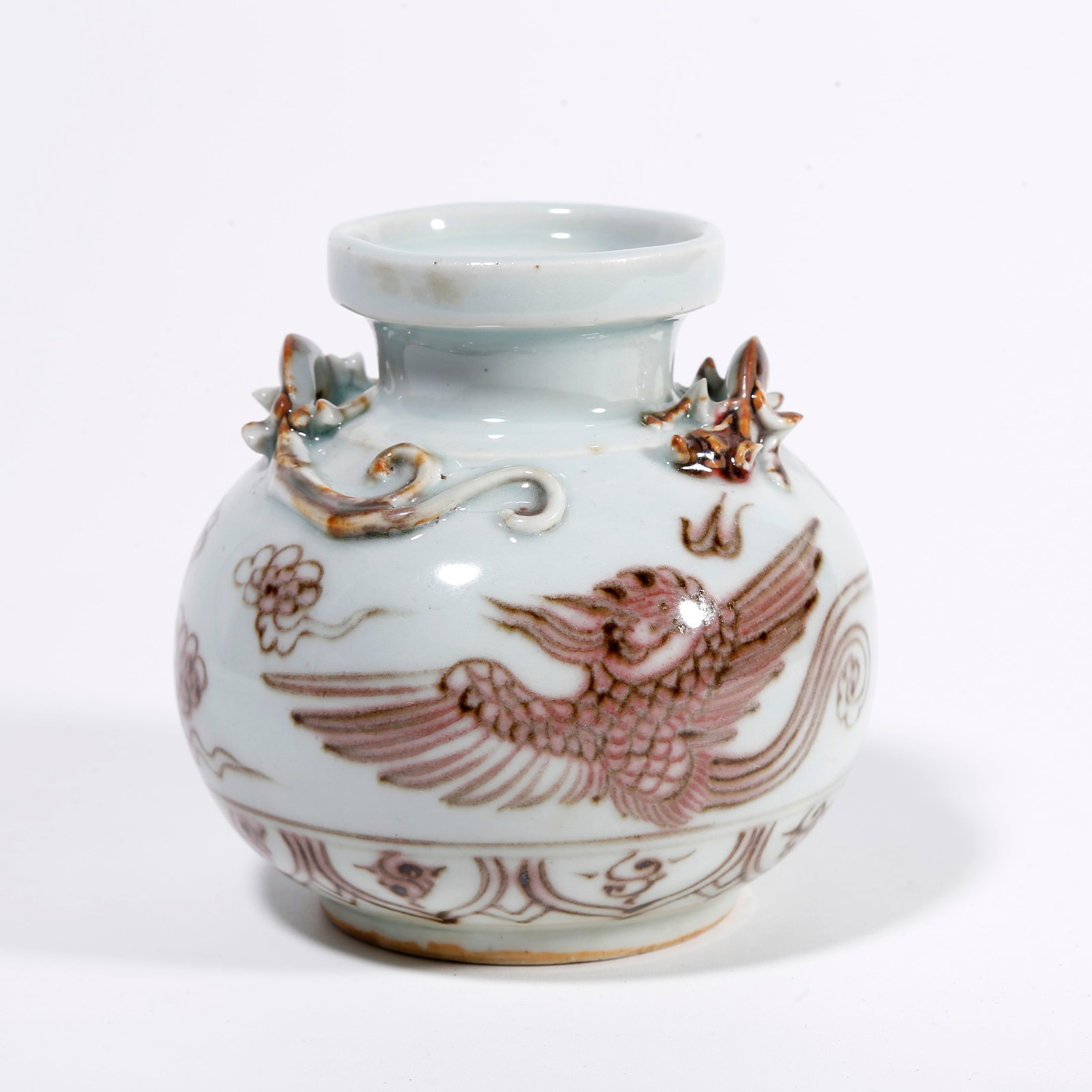 A UNDERGLAZE RED JAR WITH PHOENIX PATTERN (1 of 9)