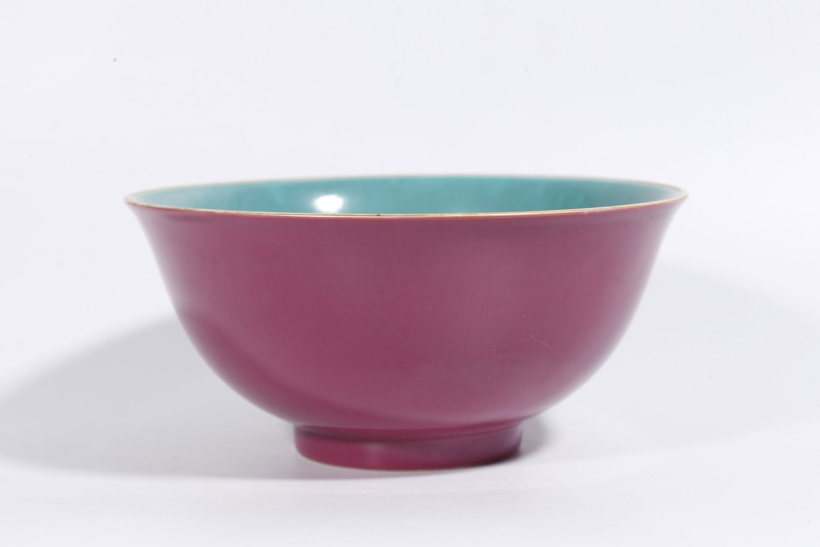 A RUBY-RED GLAZED BOWL - 3