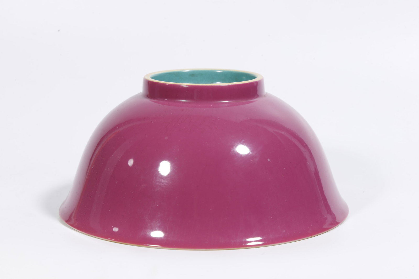 A RUBY-RED GLAZED BOWL - 8