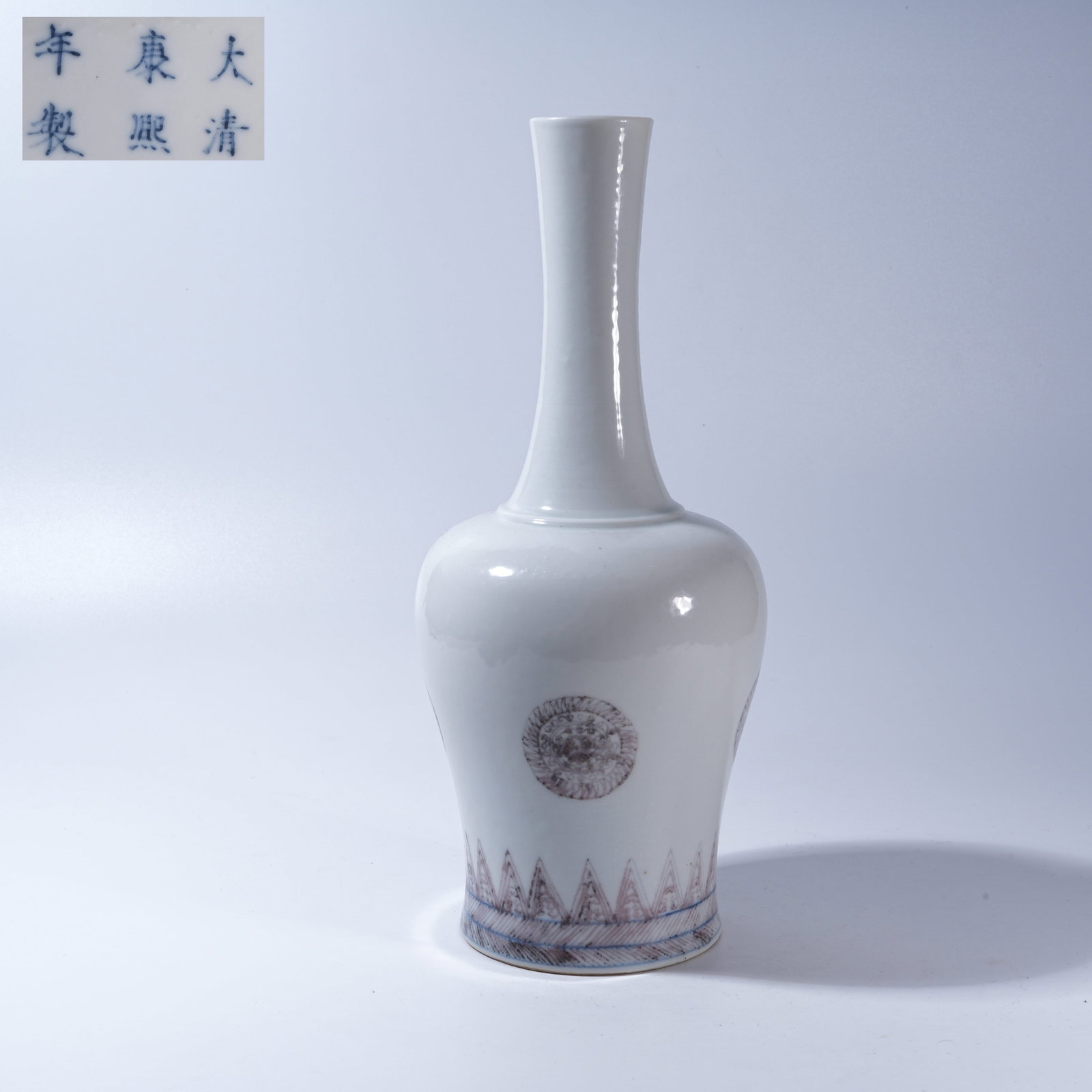 A GLASS RED-GLAZED "BELL" ZUN VASE (1 of 9)