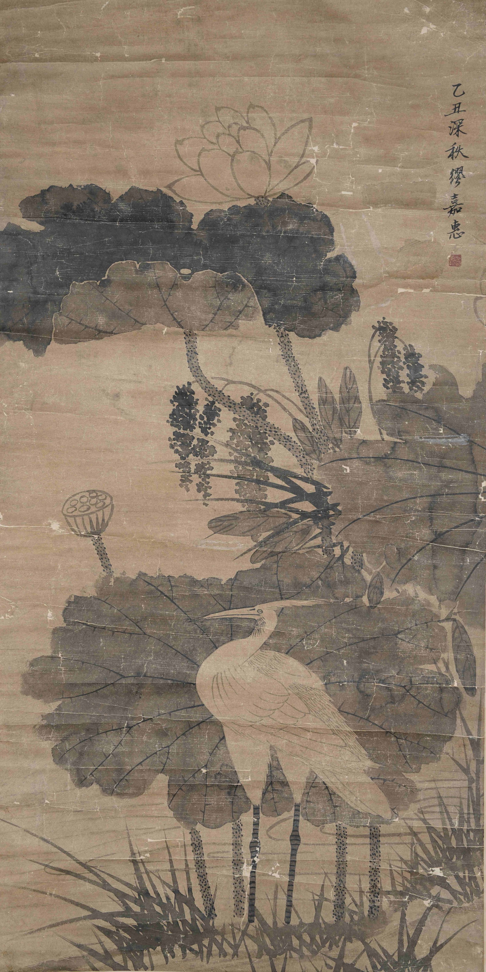 A FLOWER AND BIRD PAINTING ON PAPER BY MIAO JIAHUI.繆嘉蕙: Flower and Bird painting on paper by Miao Jiahui.繆嘉蕙