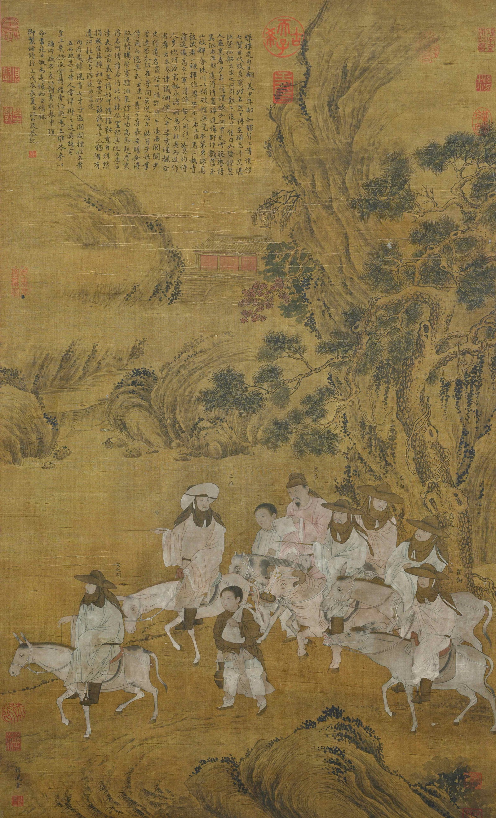 A MAN AND HORSE PAINTING ON SILK BY HAN HUANG.韓滉 (1 of 12)