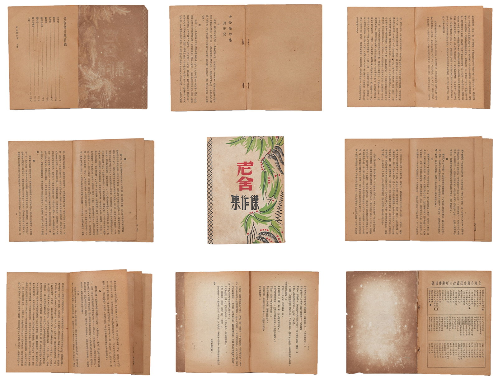 A VOLUME OF LAO SHE'S REPRESENTATIVE WORK SELECTED MASTERPIECES.老舍 (1 of 11)
