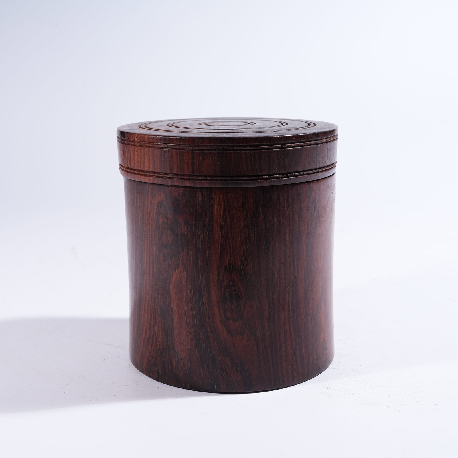 A HUANGHUALI TEA CANISTER: Huanghuali Tea Canister