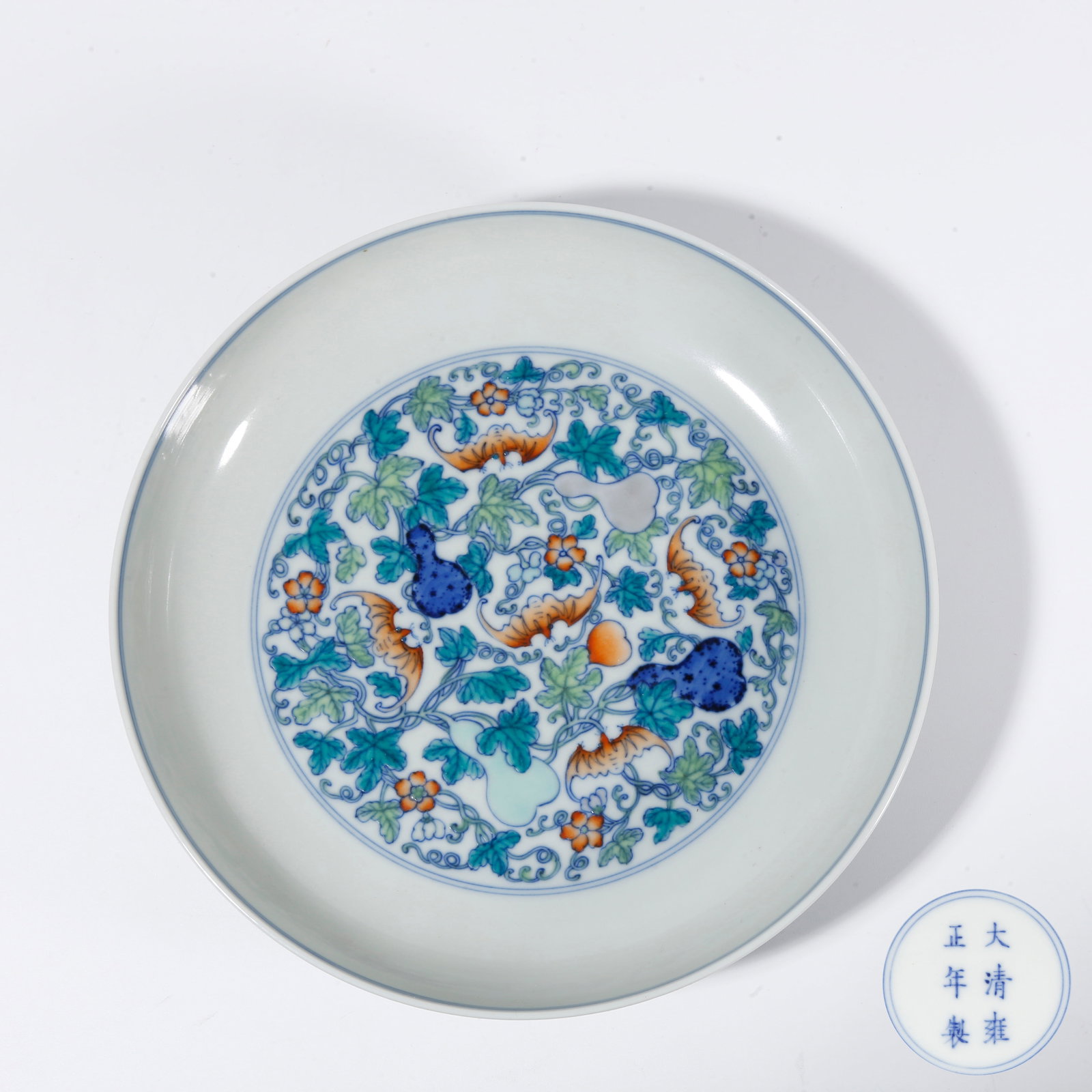 A DOUCAI WASHER WITH FIVE BLESSINGS PATTERN (1 of 10)