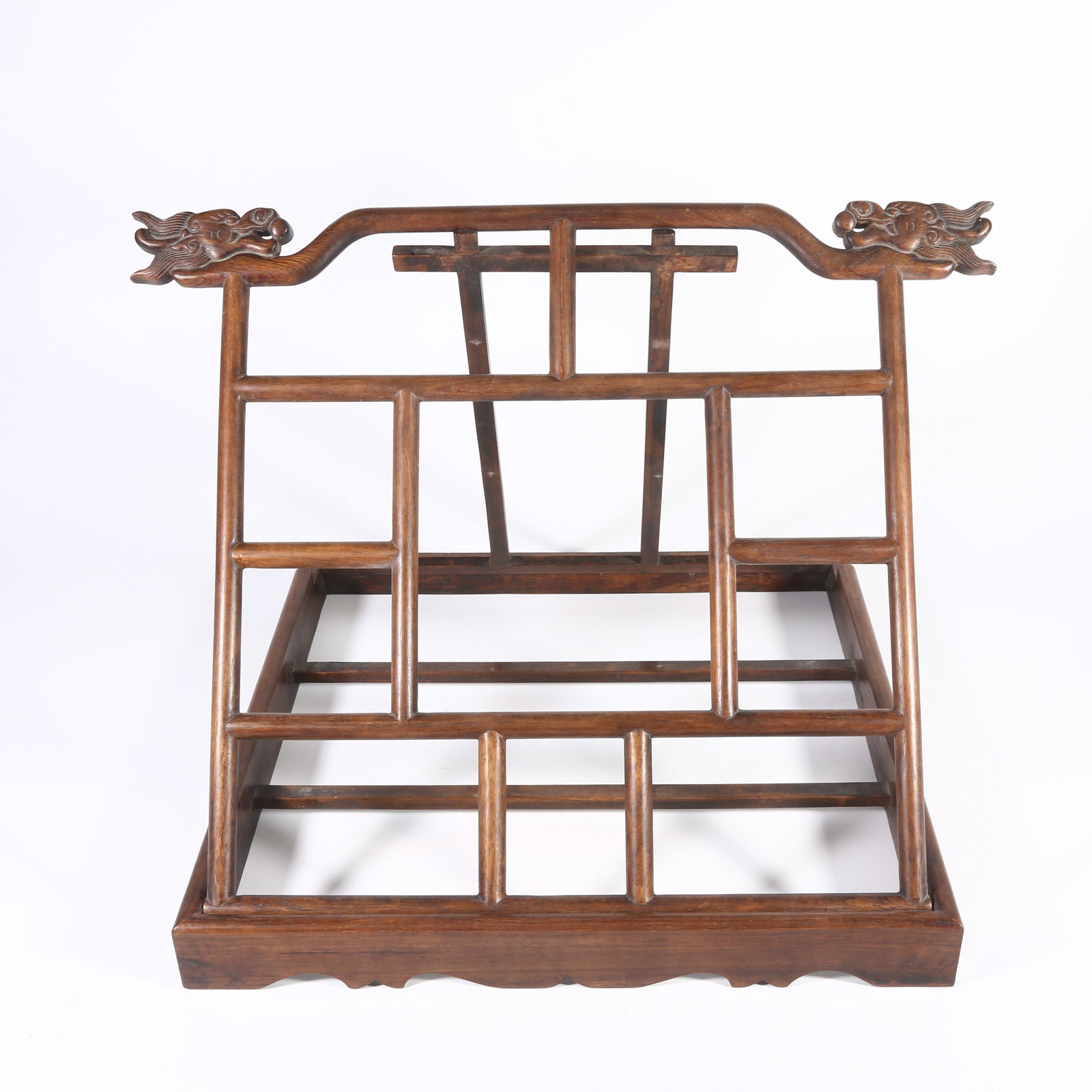 A HUANGHUALI BOOKSHELF WITH DRAGON PATTERN (1 of 10)