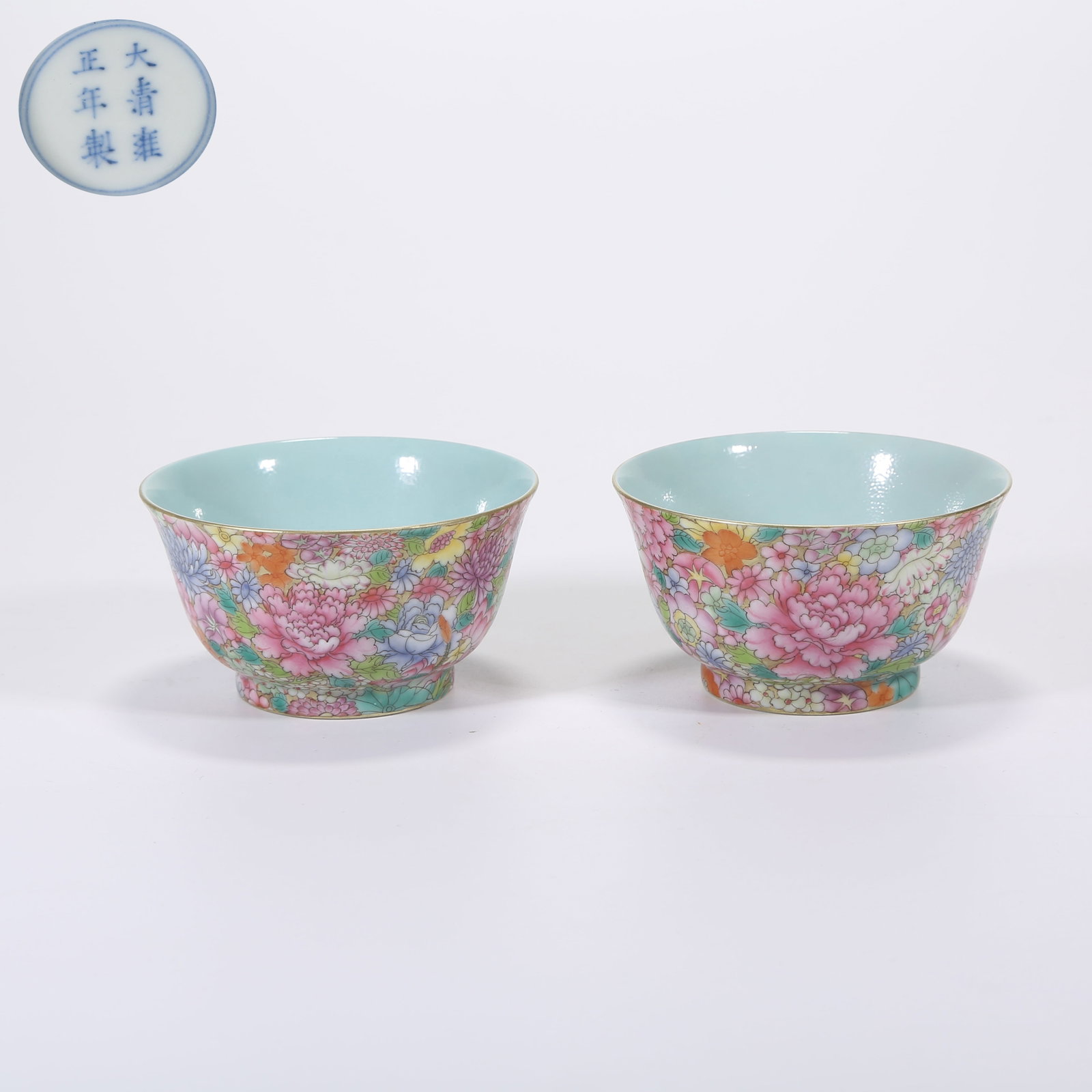 A FAMILLE ROSE "HUNDRED FLOWERS NEVER FALL" TEA CADDIES SET (1 of 10)