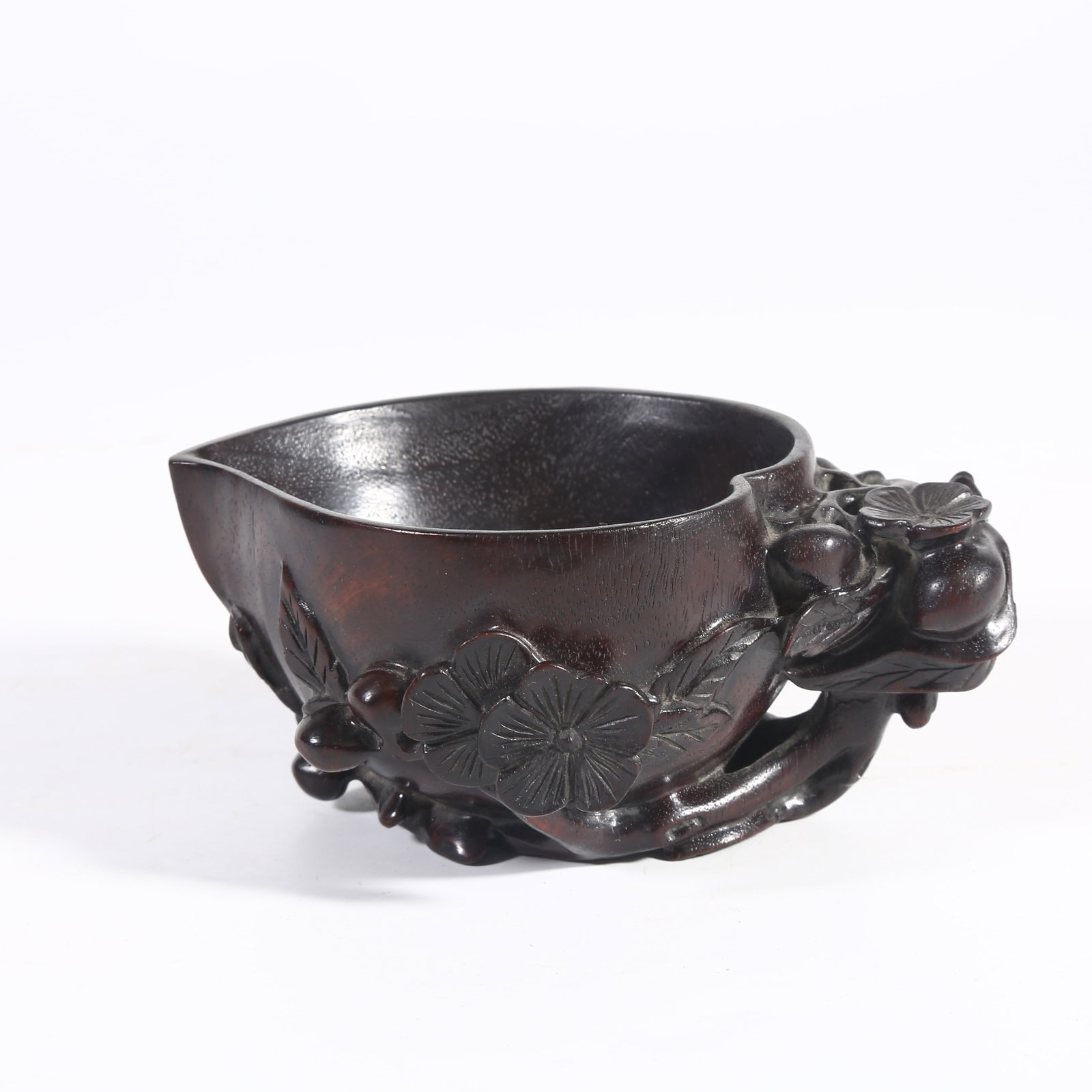 A ZITAN CUP IN THE SHAPE OF A LONGEVITY PEACH (1 of 9)