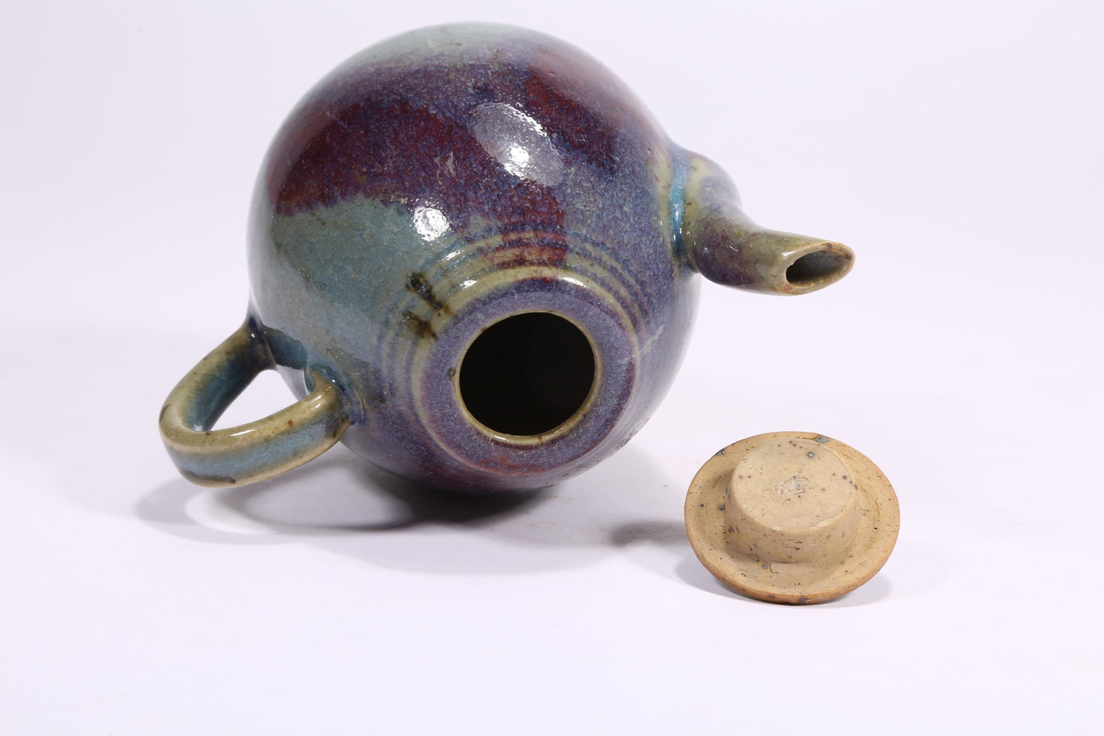 A JUN WARE GLAZE PITCHER - 8