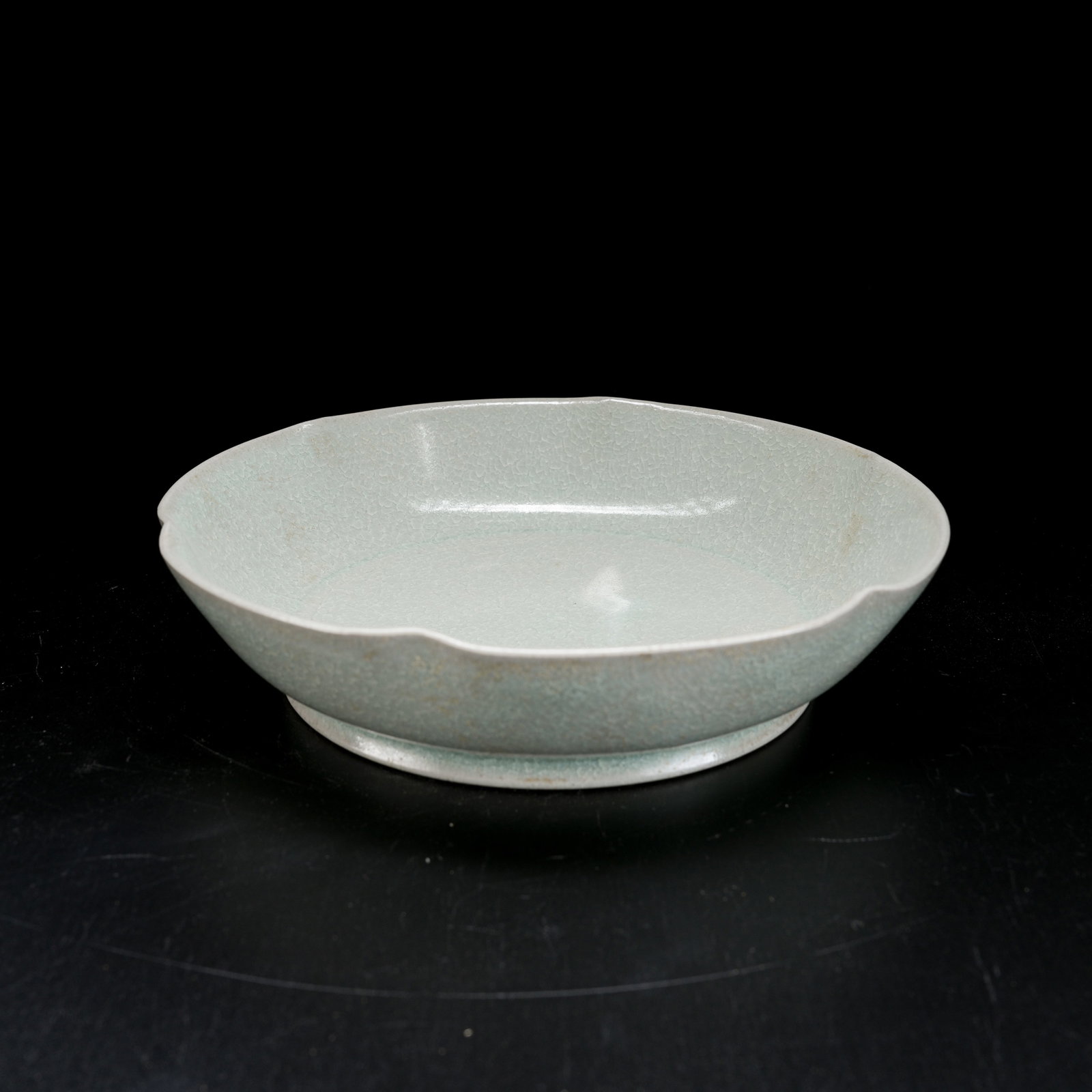 A RU KILN SUNFLOWER-MOUTH WASHER: Ru Kiln Sunflower-Mouth Washer