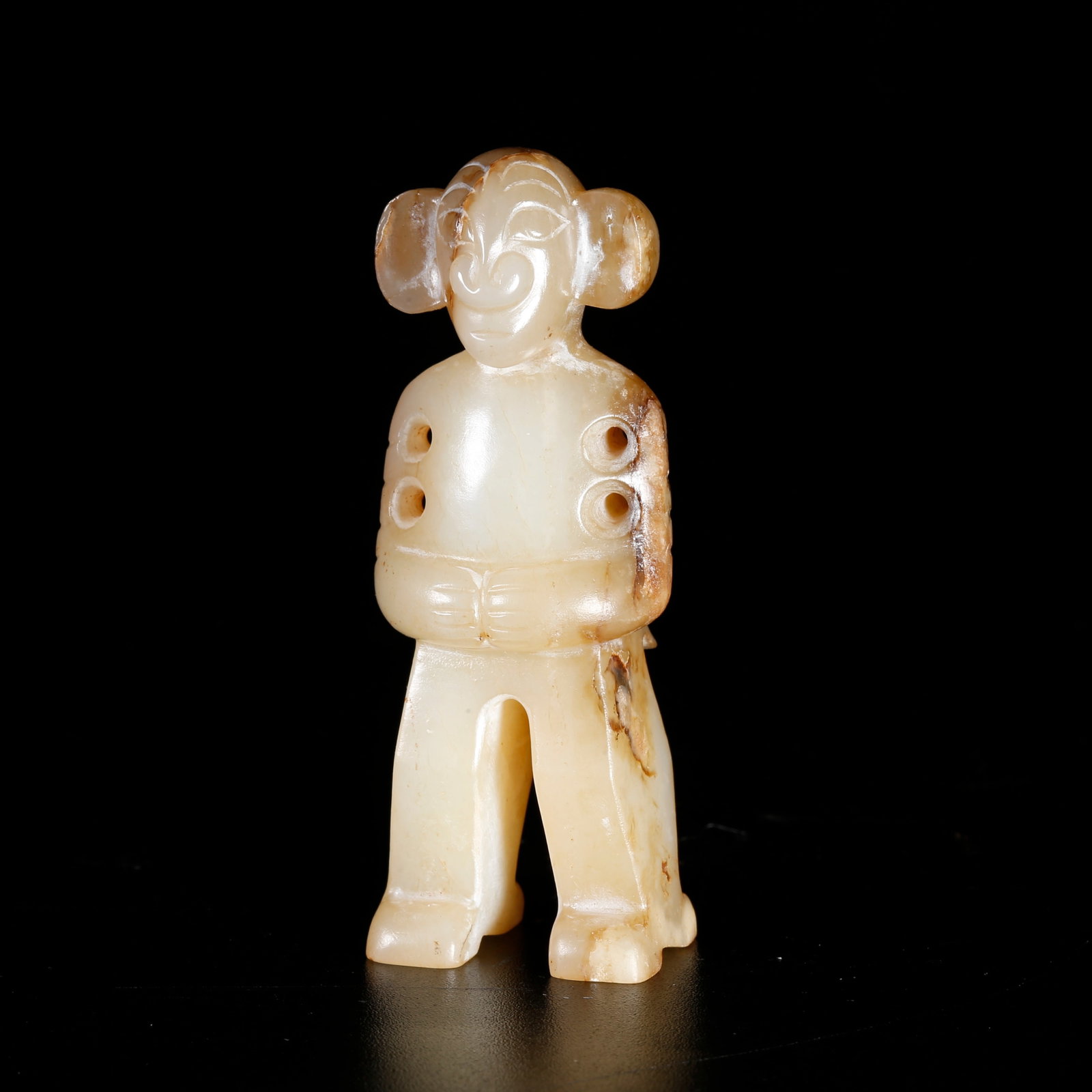 A HETIAN JADE CARVED HUMAN-FIGURE ORNAMENT (1 of 10)