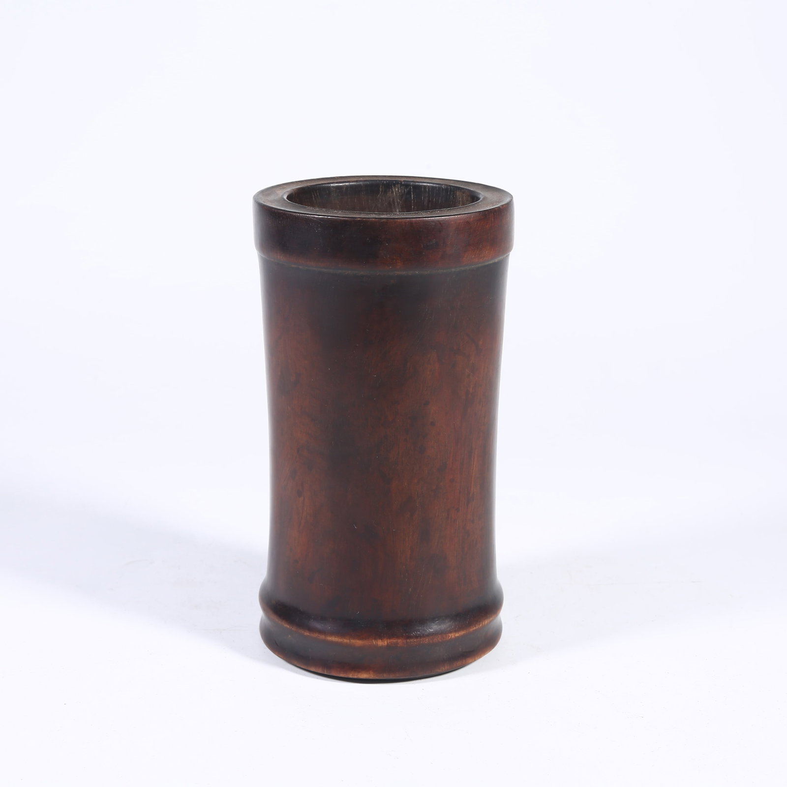 A HUANGHUALI ONE-GRAB BRUSH POT CARVED WITH POETIC INSCRIPTIONS (1 of 9)