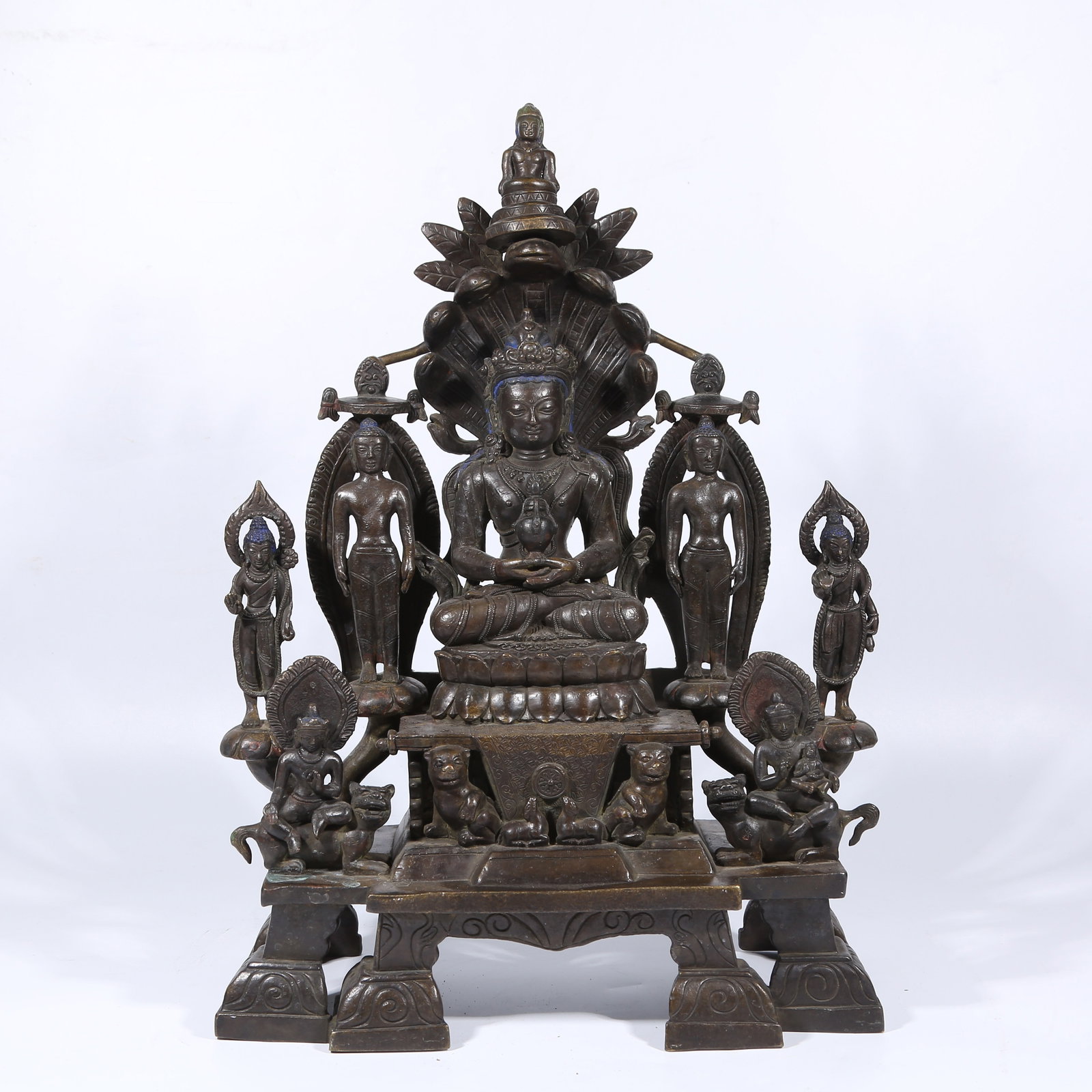 A BRONZE NAGARJUNA BODHISATTVA STATUE (1 of 9)