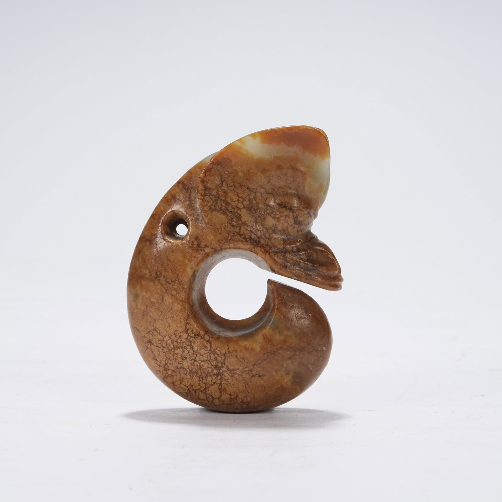 A HONGSHAN CULTURE ANCIENT JADE PIG DRAGON: Hongshan Culture Ancient Jade Pig Dragon