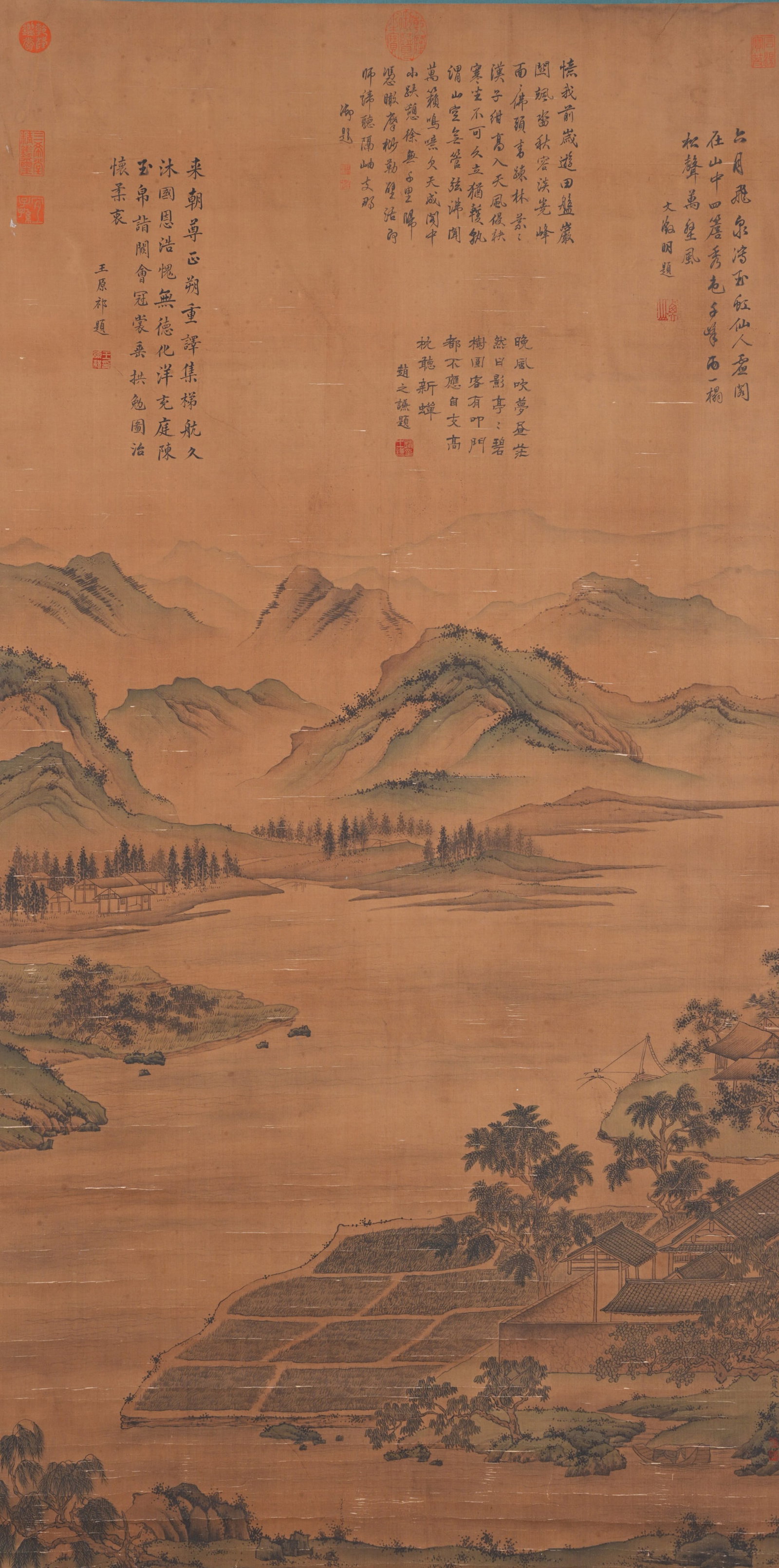 A LANDSCAPE PAINTING ON SILK BY QIU YING.仇英 (1 of 12)