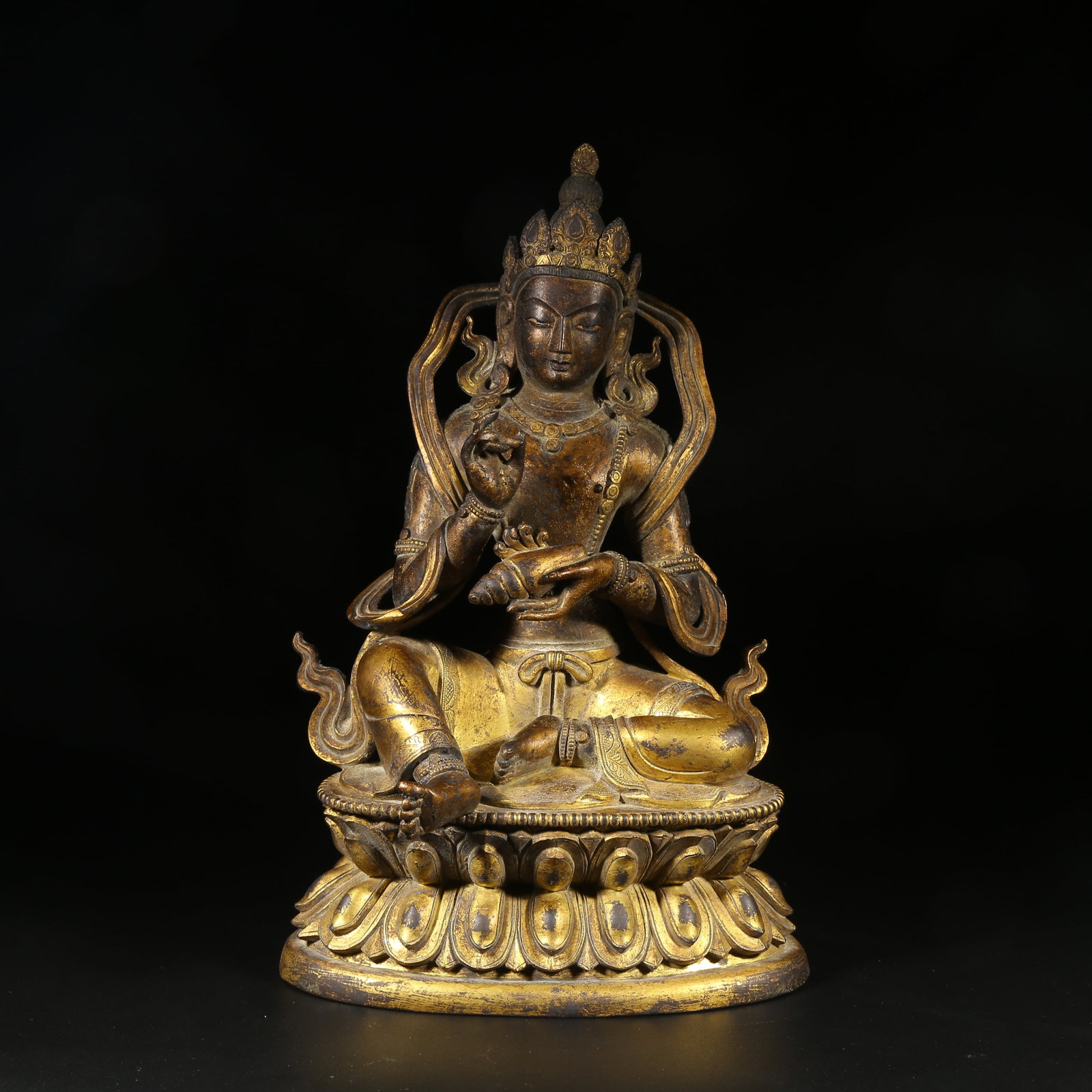 A GILT-BRONZE STATUE OF BUDDHIST MOTHER (1 of 8)