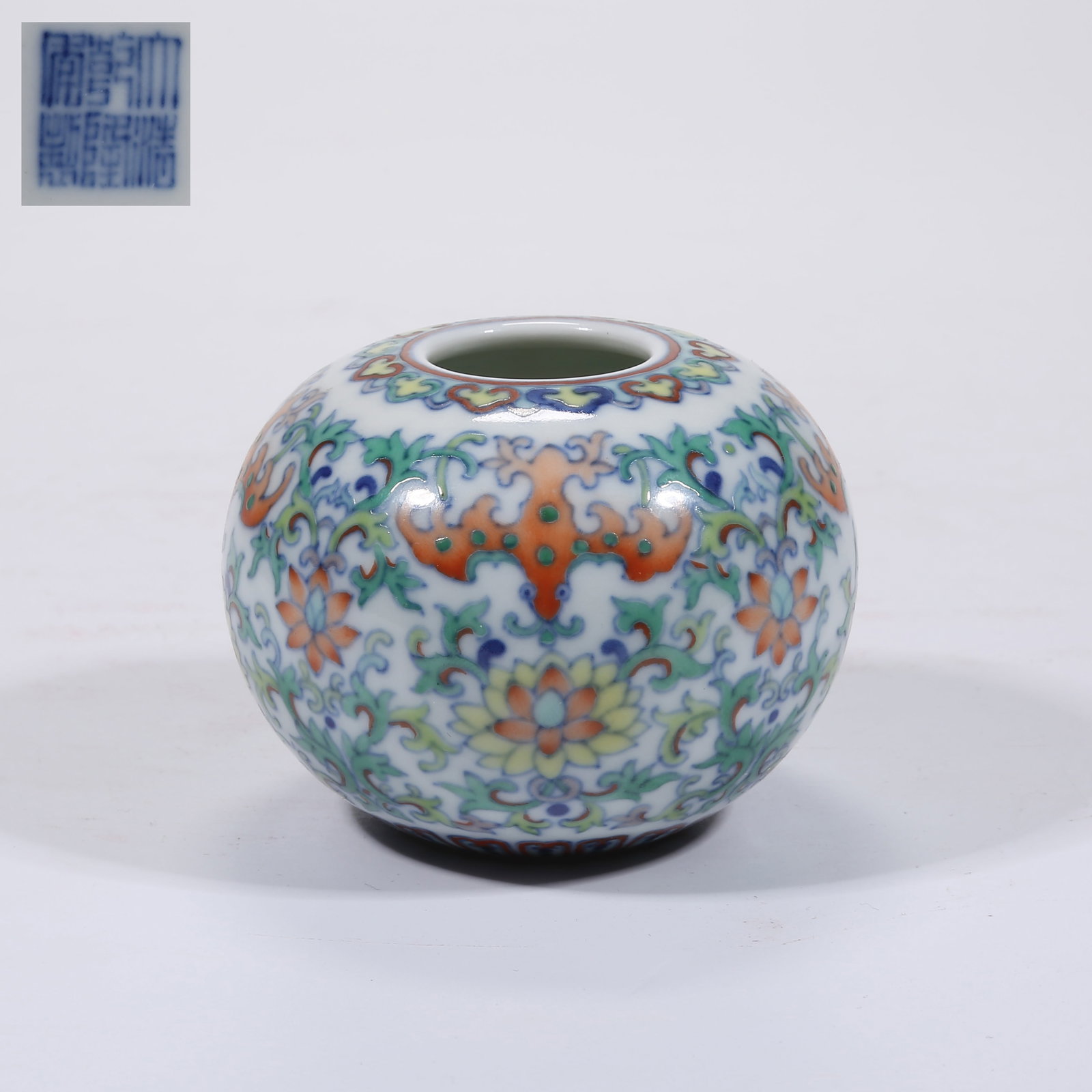 A DOUCAI WATER POT WITH PASSIONFLOWER PATTERN (1 of 9)