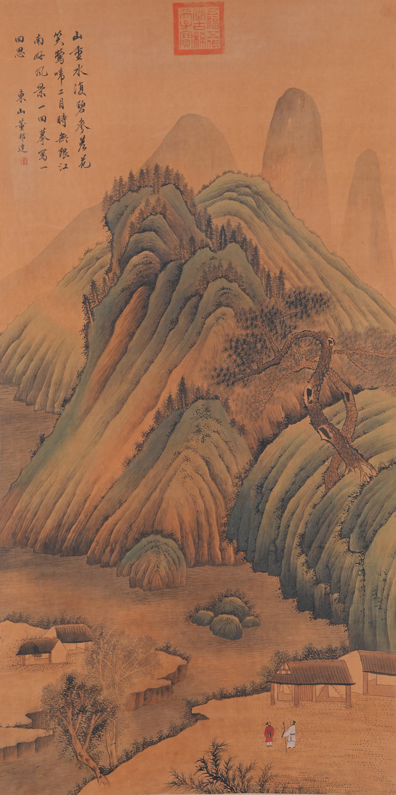 A LANDSCAPE PAINTING ON SILK BY DONG BANGDA.董邦達 (1 of 11)