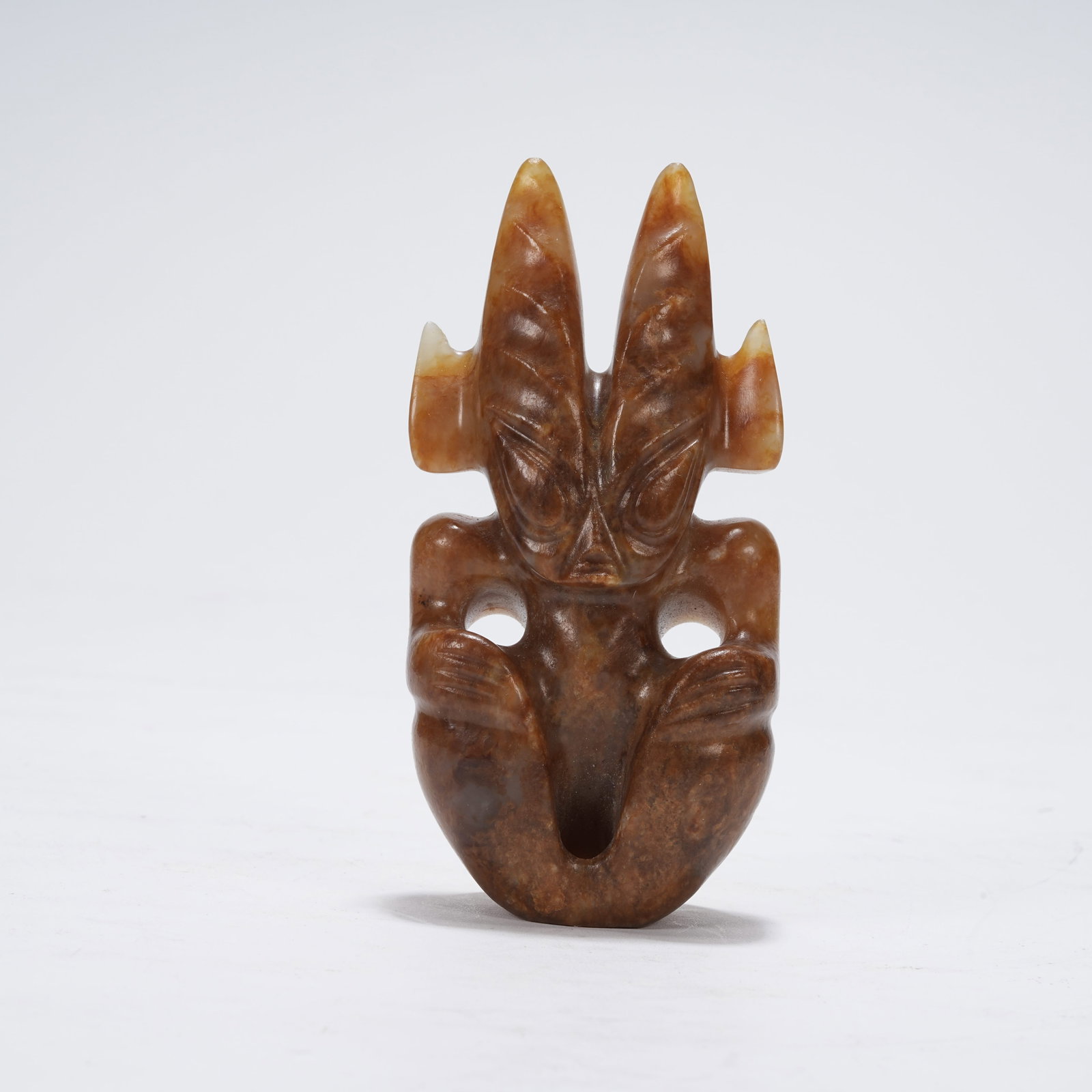 A HONGSHAN CULTURE ANCIENT JADE SUN GOD: Hongshan Culture Ancient Jade Sun God