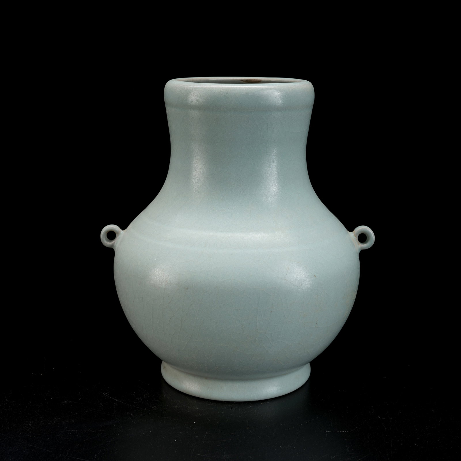 A RU KILN DOUBLE-HANDLED ZUN: Ru Kiln Double-Handled Zun