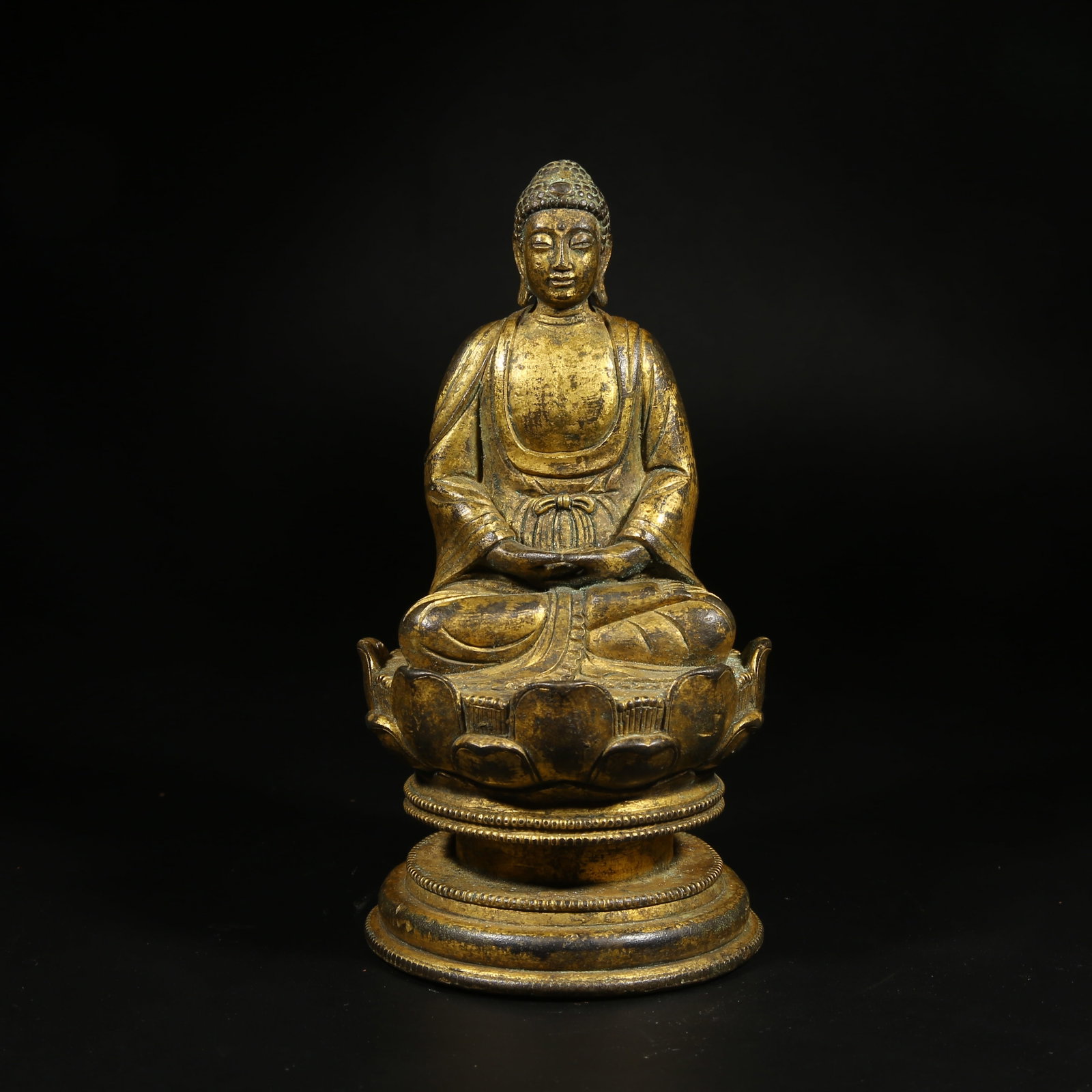 A GILT-BRONZE STATUE OF AMITABHA BUDDHA (1 of 8)