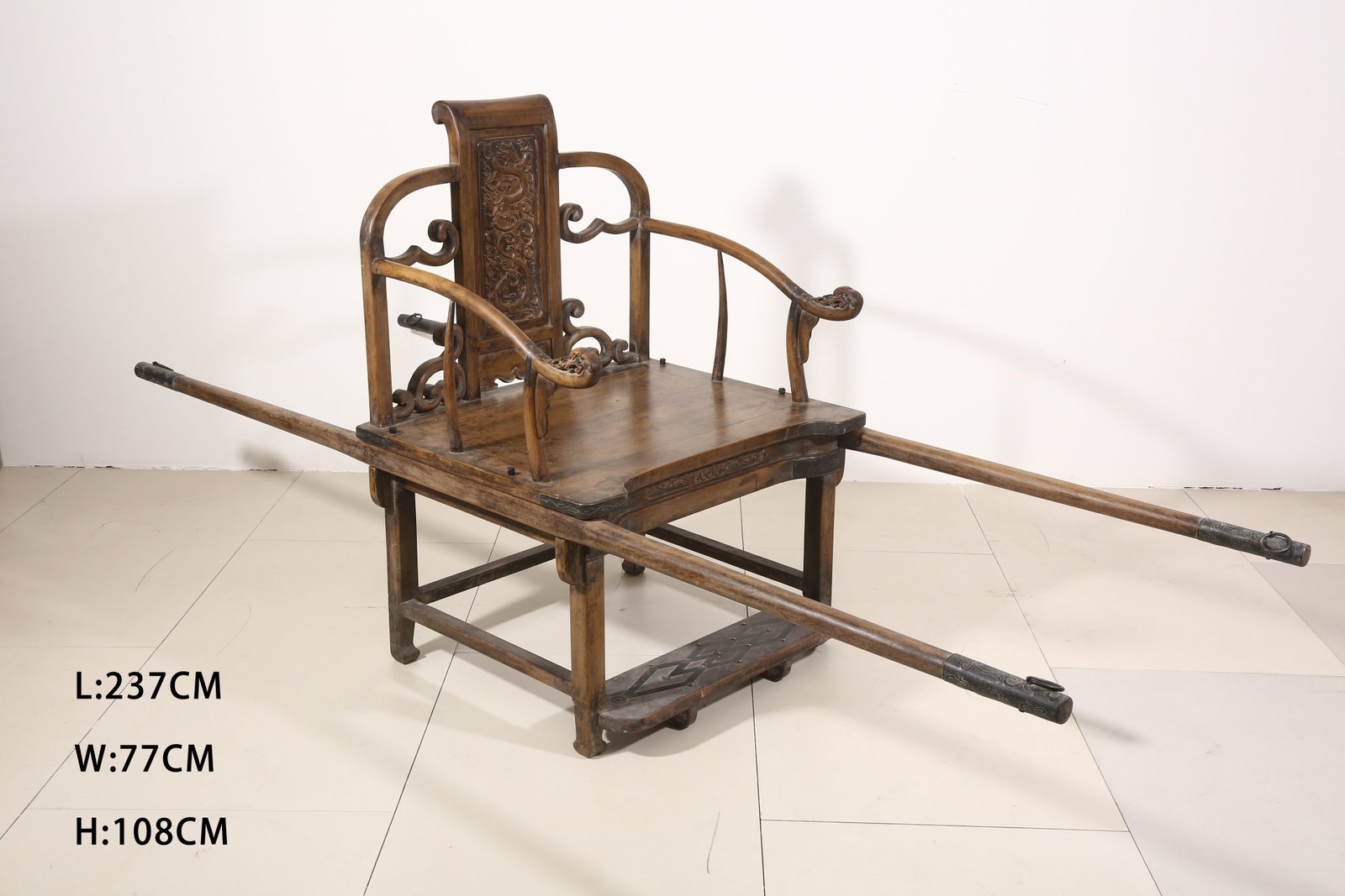 A HUANGHUALI SEDAN CHAIR-STYLE CHAIR (1 of 12)