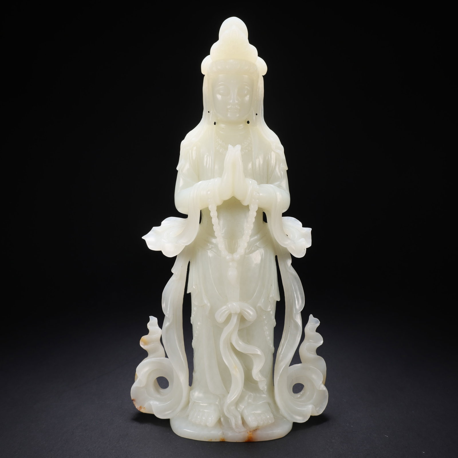A HETIAN JADE STANDING GUANYIN (1 of 9)