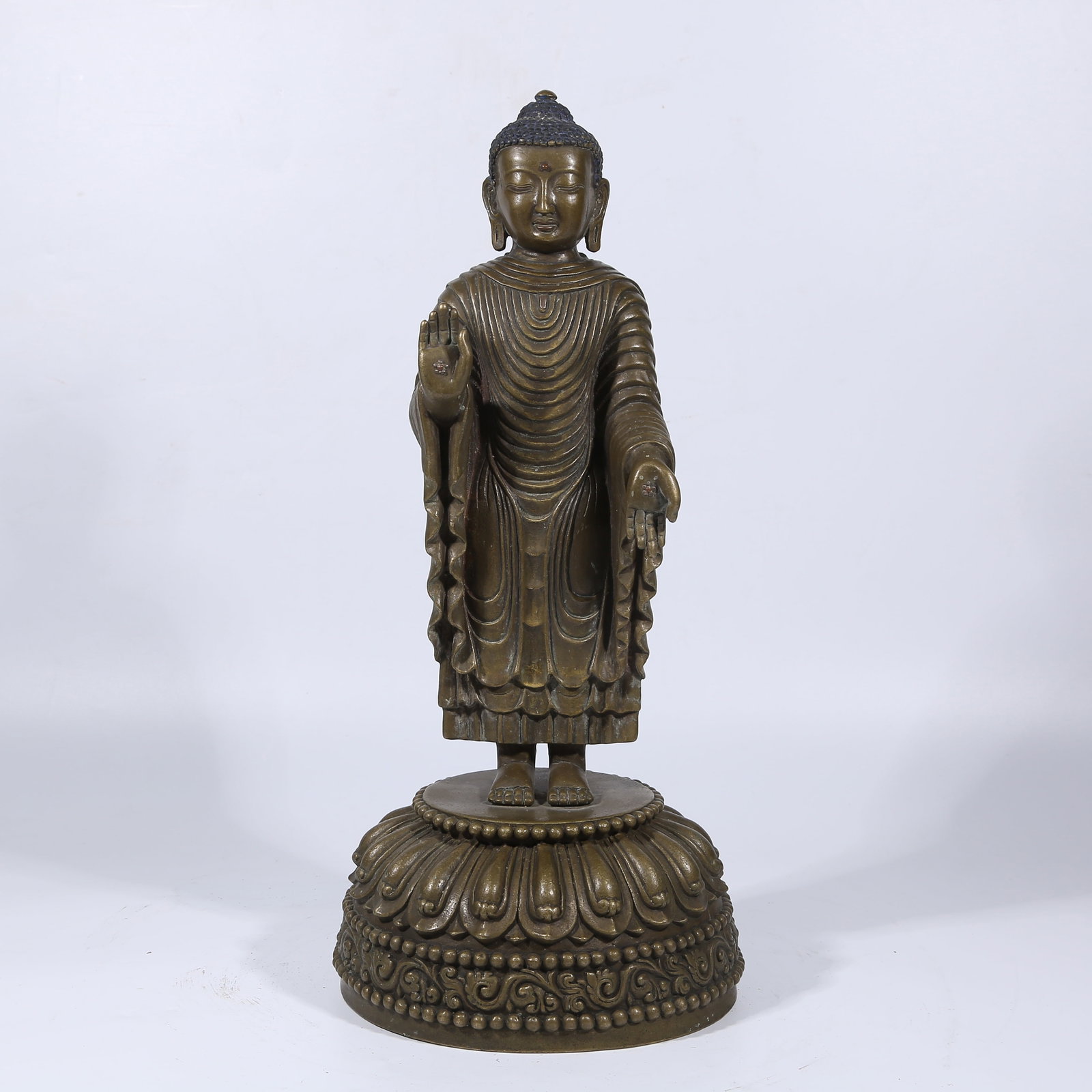 A ALLOY BRONZE CHANDANA BUDDHA STATUE (1 of 9)