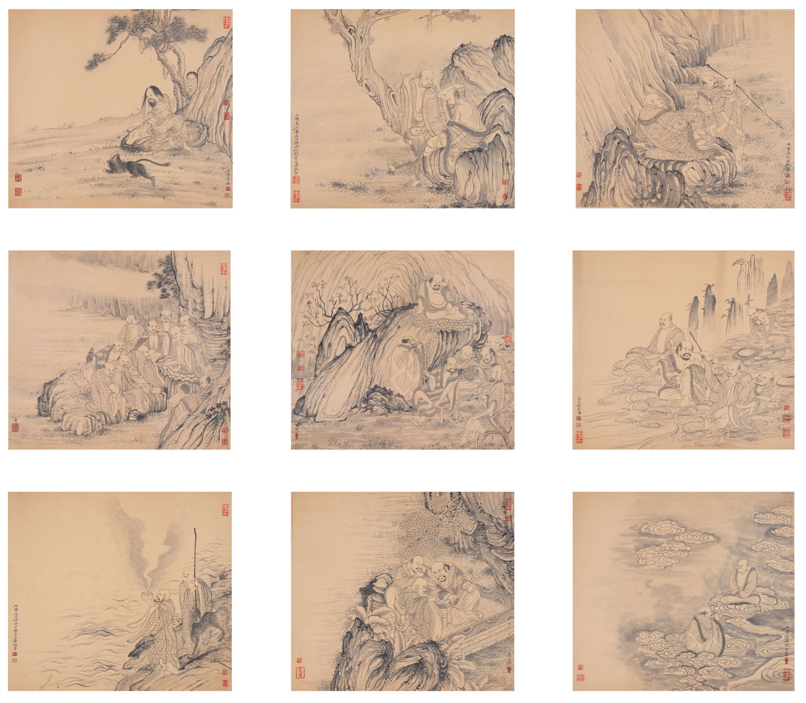 A ARHAT PAINTING ON PAPER BY SHITAO.石濤 (1 of 20)