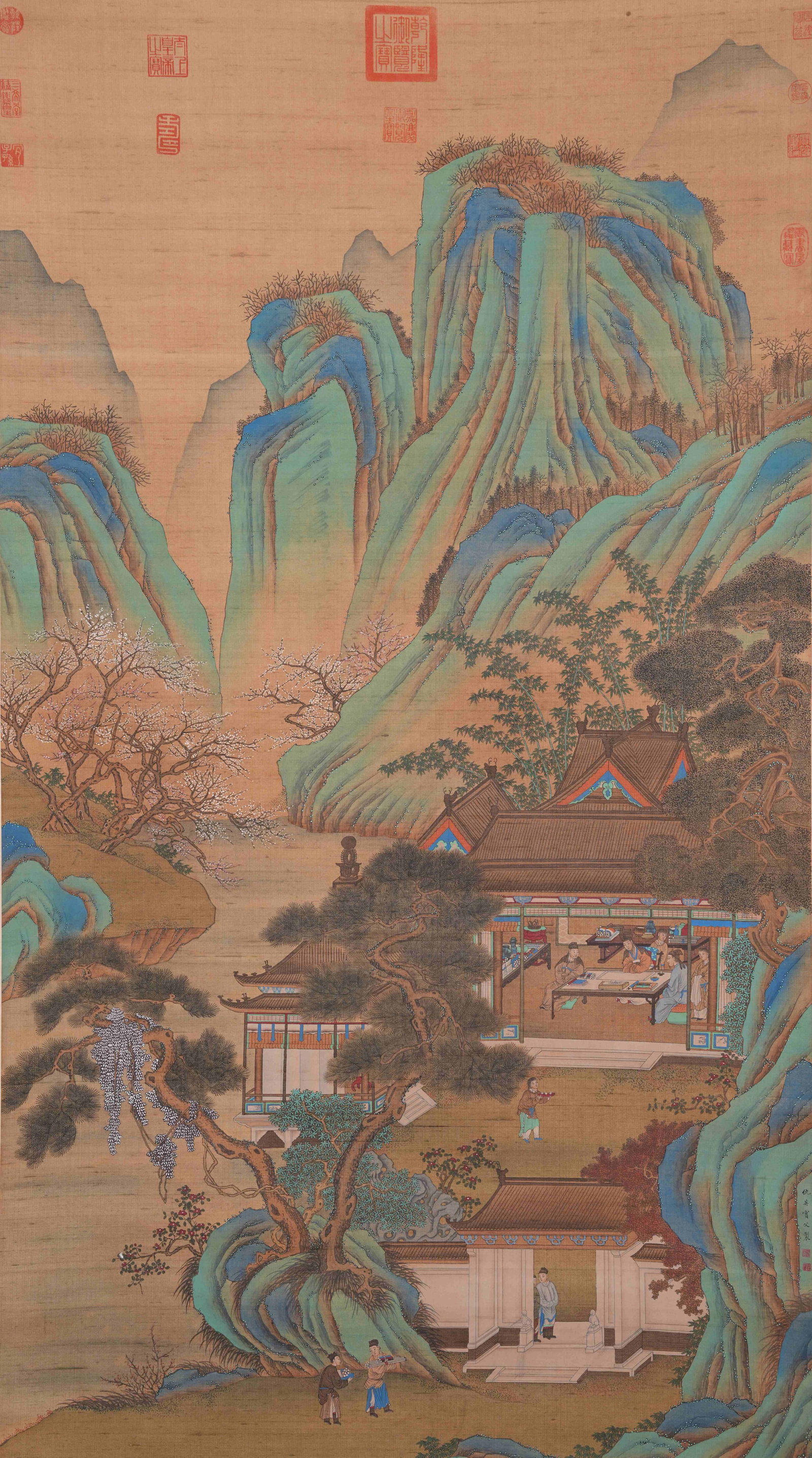 A LANDSCAPE AND FIGURE PAINTING ON SILK BY QIU YING.仇英 (1 of 11)