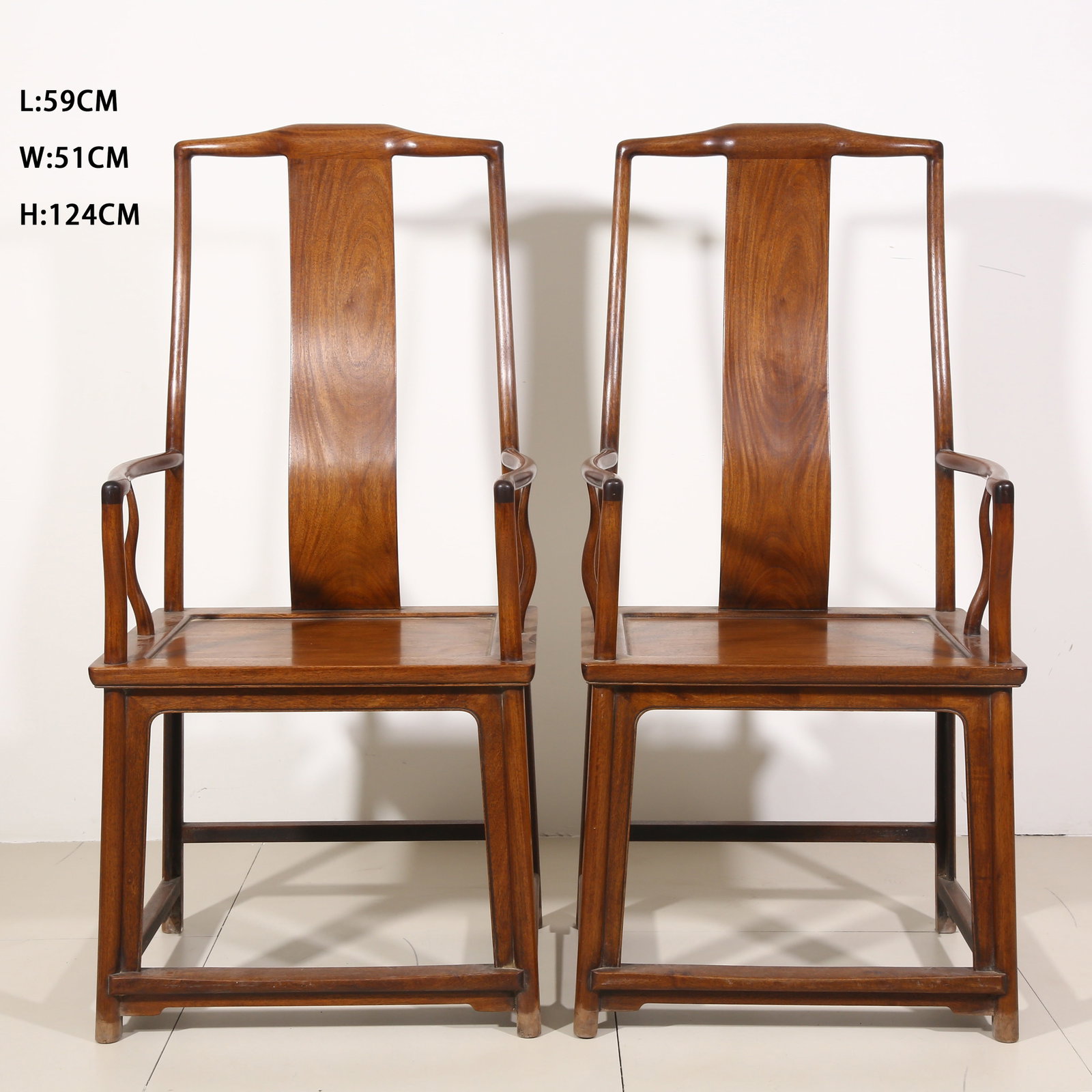 A SET OF HUANGHUALI OFFICIAL HAT CHAIRS (1 of 10)