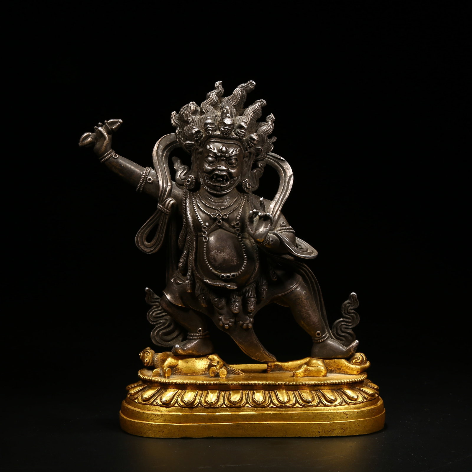 A SILVER STATUE OF VAJRAPANI BODHISATTVA (1 of 8)