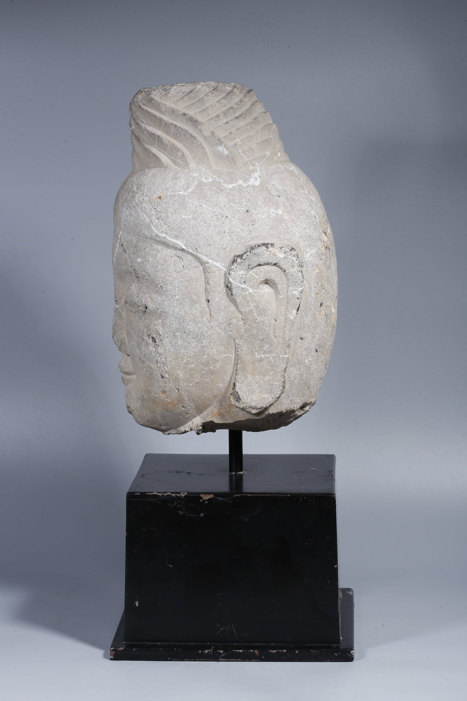 A STONE BUDDHA HEAD - 5