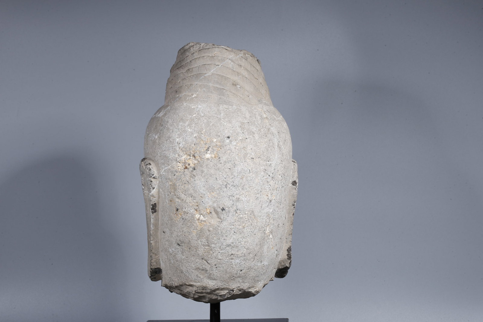 A STONE BUDDHA HEAD - 8