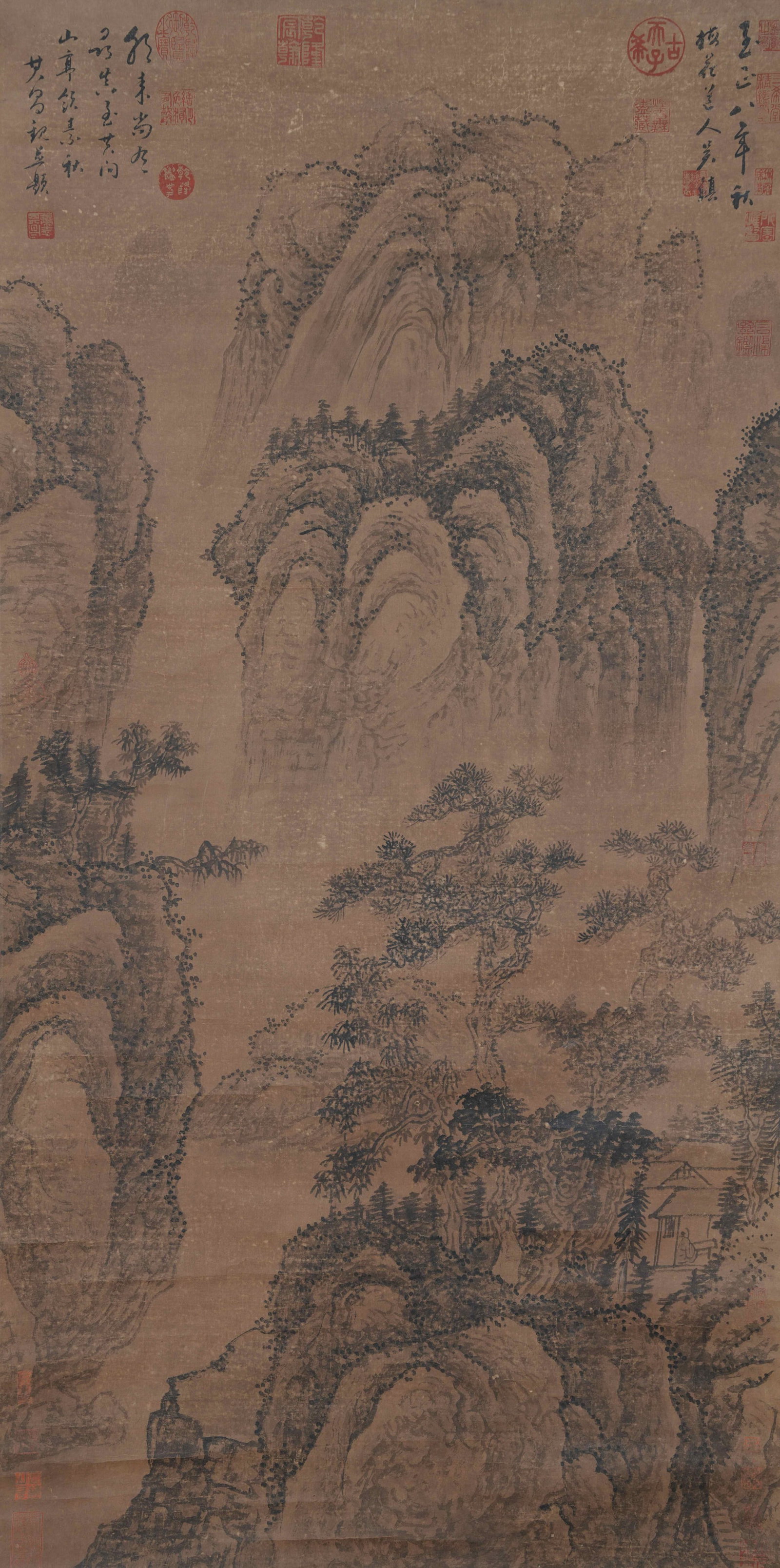A LANDSCAPE PAINTING ON PAPER BY WU ZHEN.吳鎮 (1 of 11)