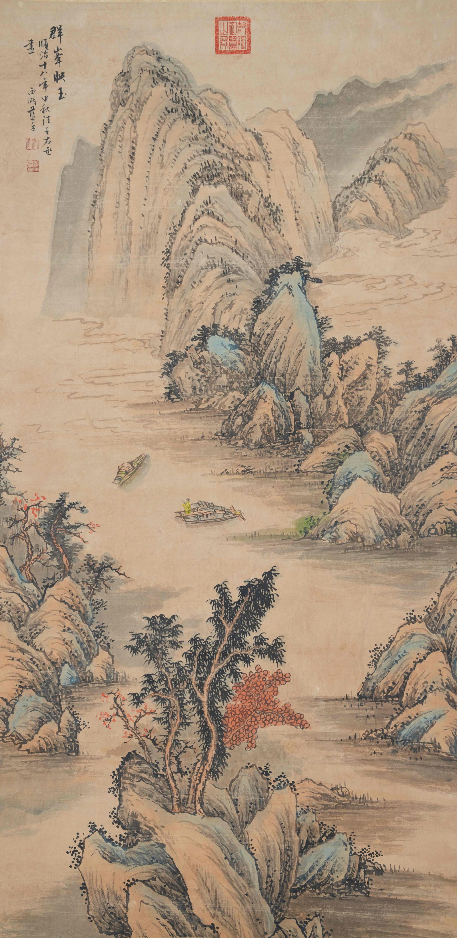 A LANDSCAPE PAINTING ON PAPER BY LAN YING.藍瑛 (1 of 11)