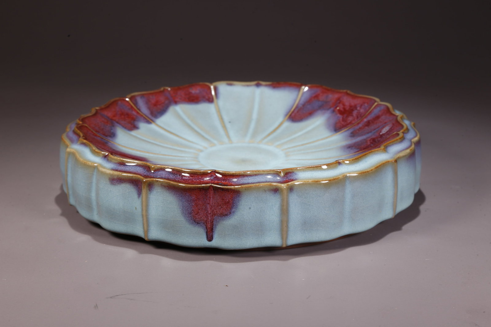 A JUN WARE LOBED WASHER - 2
