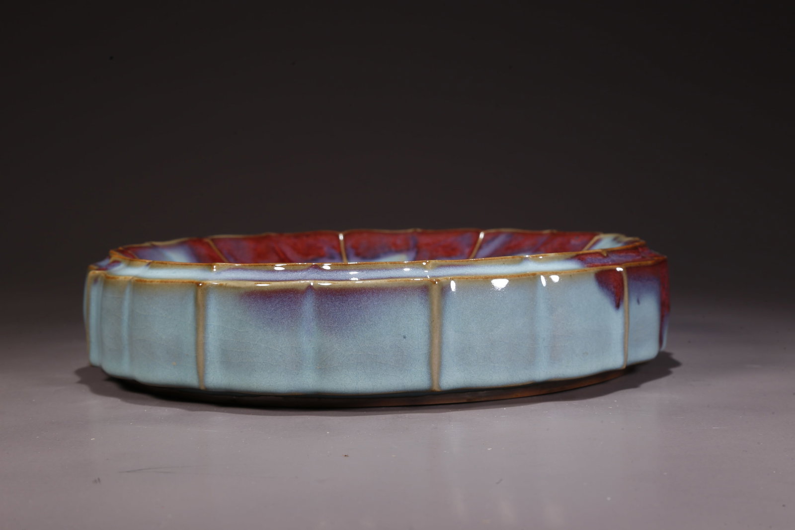 A JUN WARE LOBED WASHER - 3