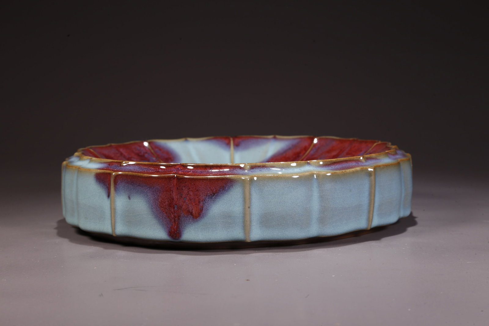 A JUN WARE LOBED WASHER - 4