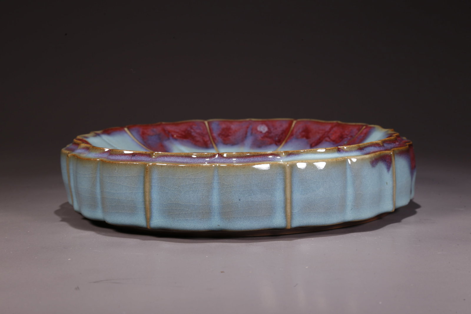 A JUN WARE LOBED WASHER - 5