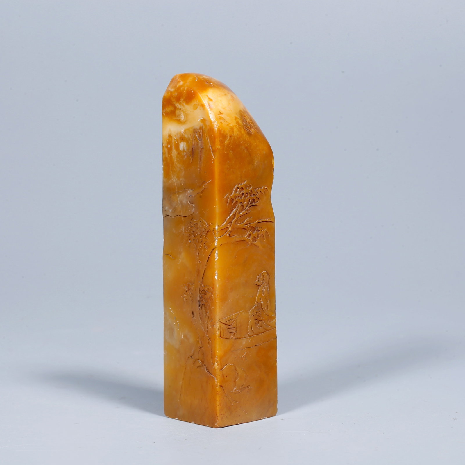 A SHOUSHAN STONE SEAL WITH FLORAL DESIGN (1 of 9)