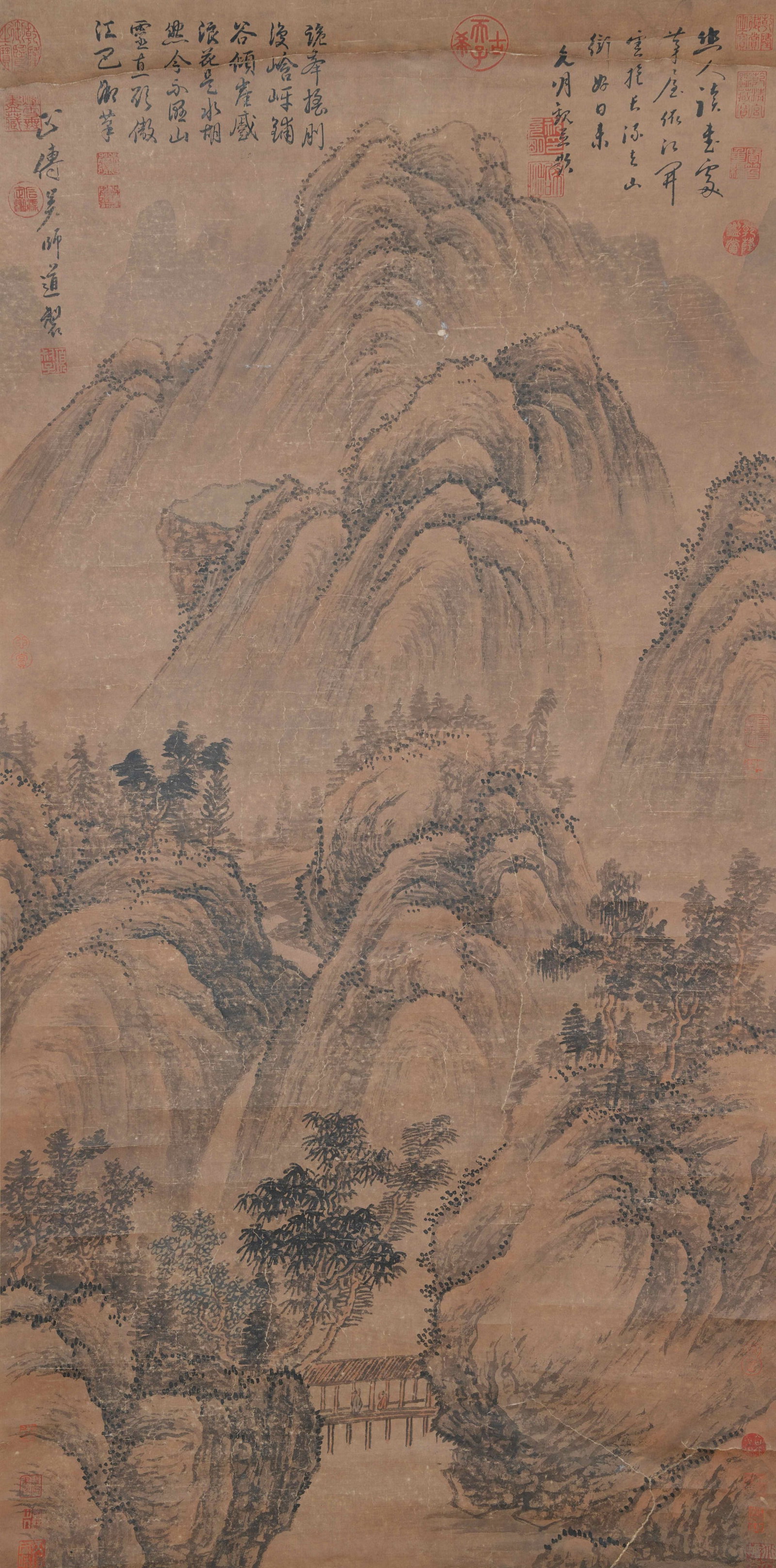 A LANDSCAPE PAINTING ON PAPER BY WU SHIDAO.吳師道 (1 of 10)