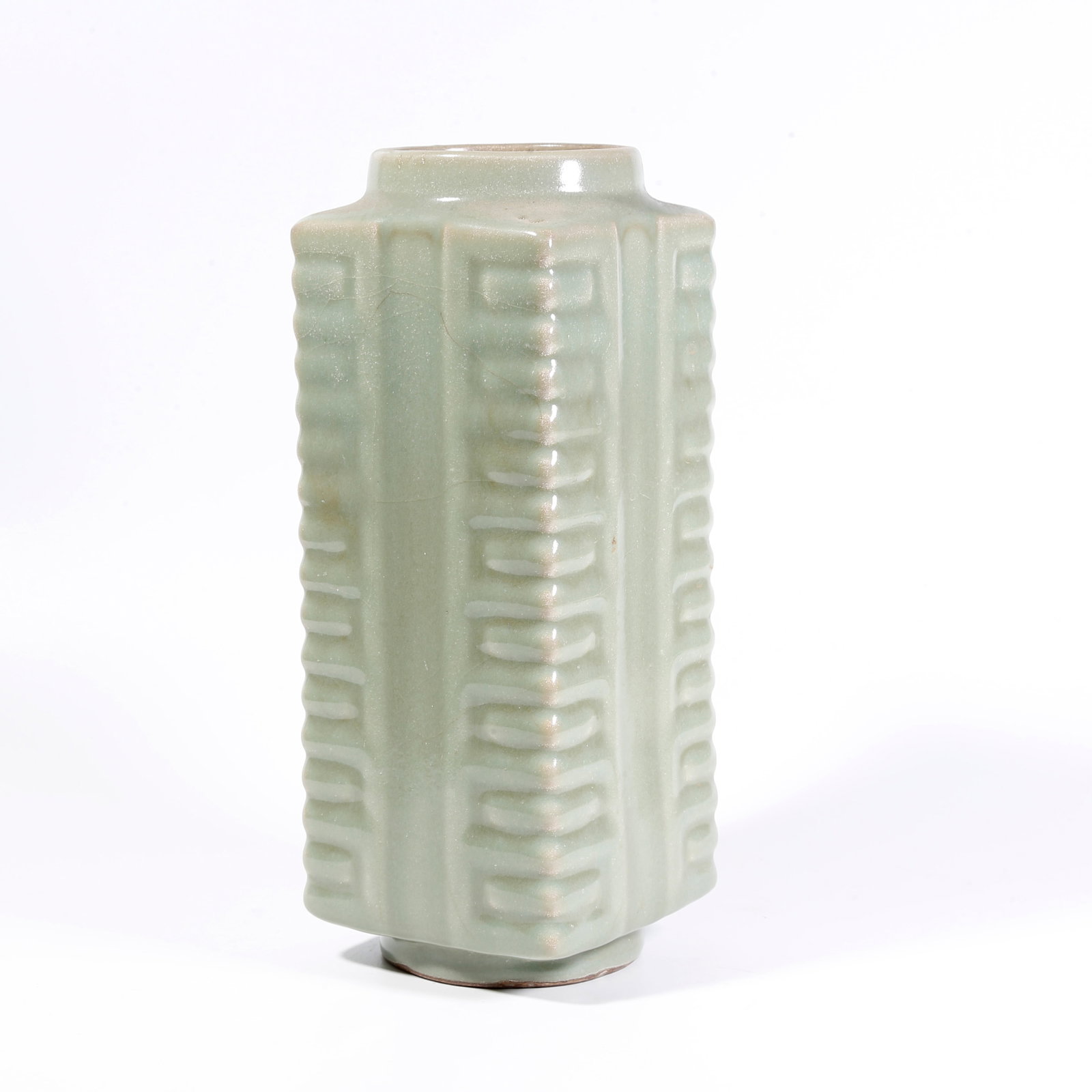 A CONG-FORM VASE FROM LONGQUAN KILN: Cong-Form Vase from Longquan Kiln