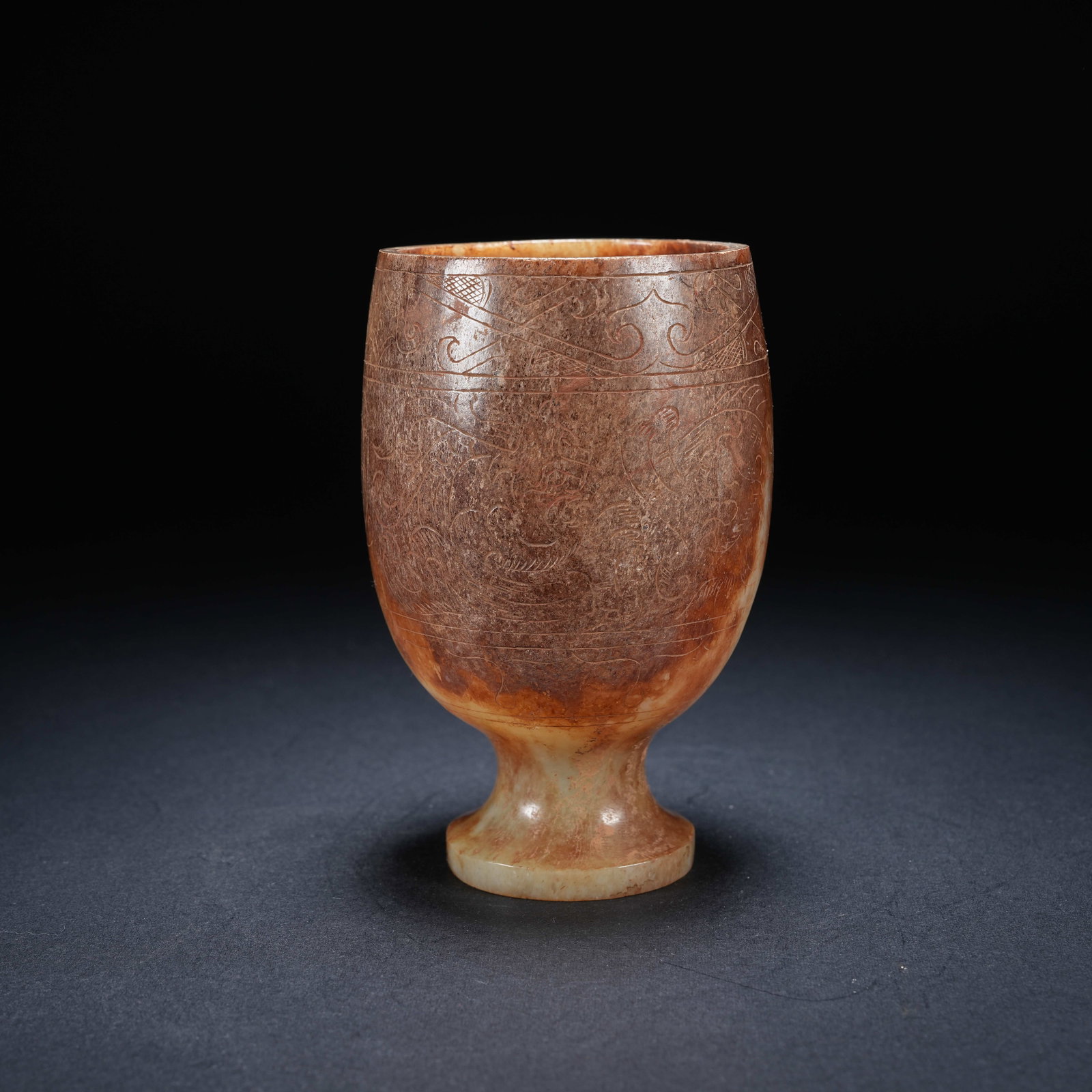 A ARCHAIC JADE CUP: Archaic Jade Cup